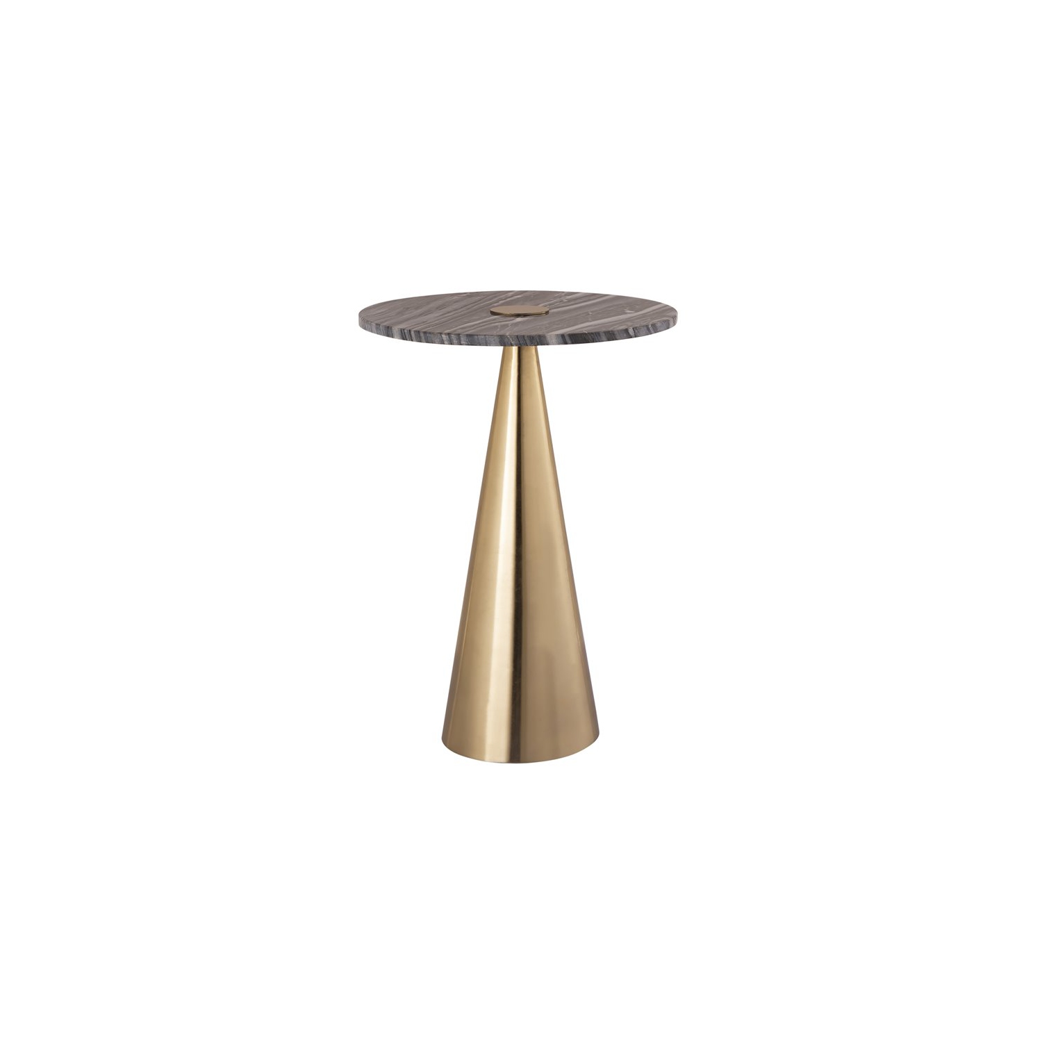 Table d’appoint transitionnelle en marbre et en fer de 22 po de haut Addyson de TOV Furniture, doré