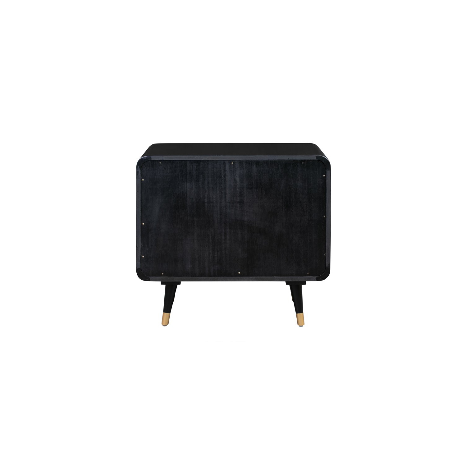 TOV Furniture Christine 24.4"H Mid-Century Wood Nightstand in Black