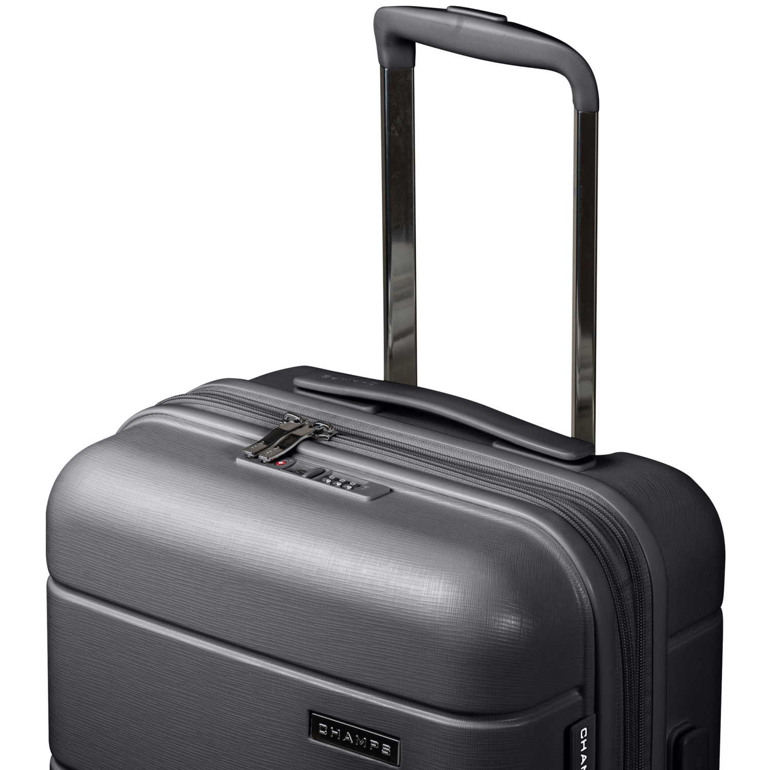 Ensemble de bagages rigide 3 pièces CHAMPS Linen Collection, noir