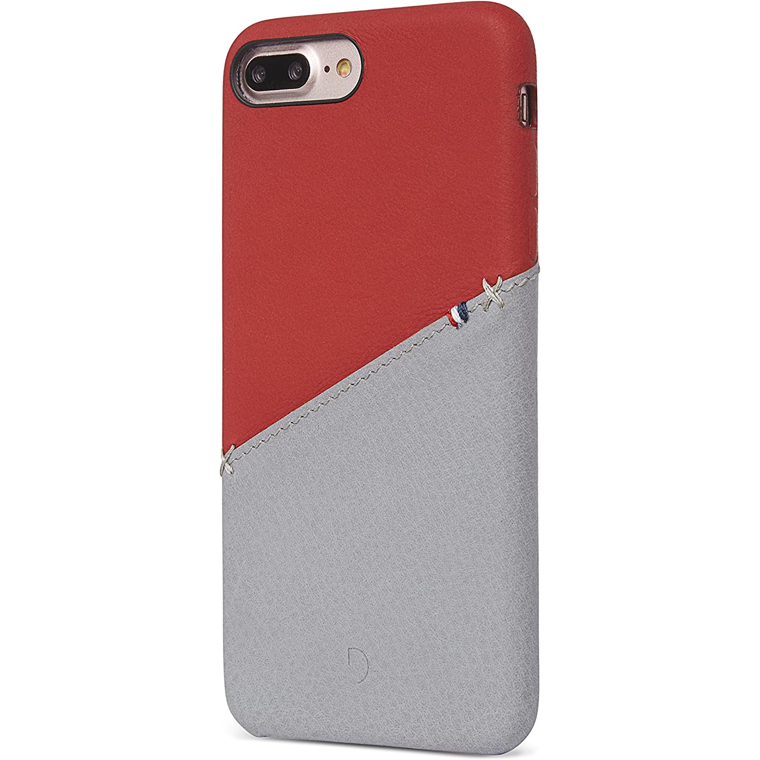Decoded Leather Snap On for iPhone 8/7/6s/6 Plus - Red/Grey
