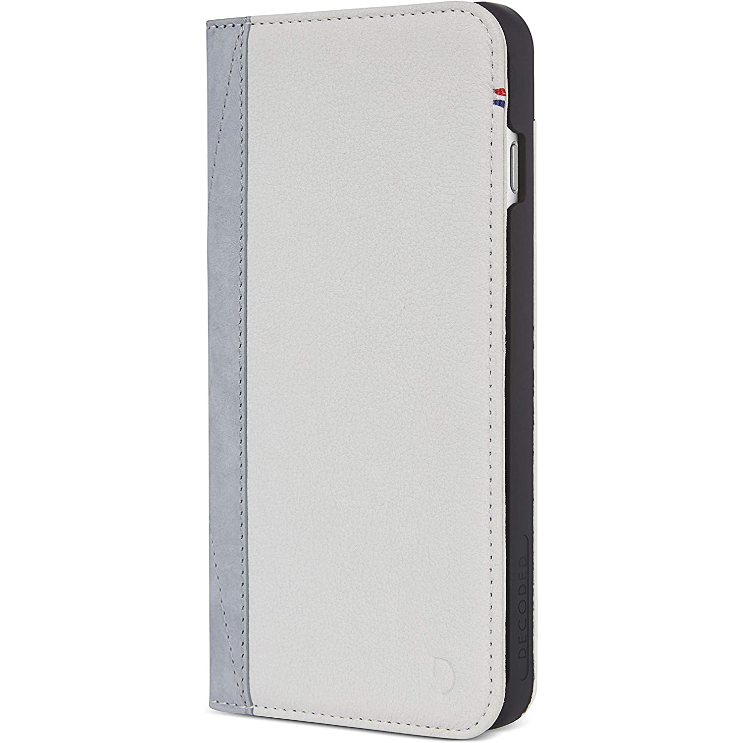 Decoded Leather Wallet Case for iPhone 8/7/6s/6 Plus - White/Grey