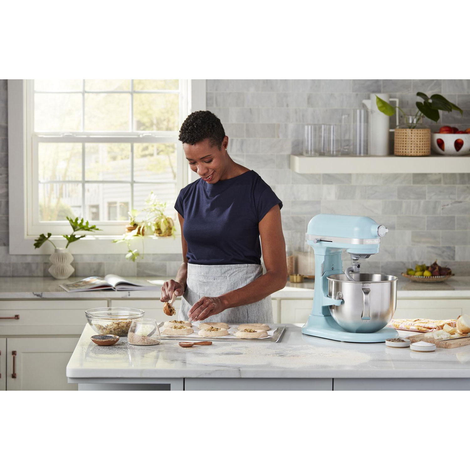 Batteur sur socle à bol relevable Professional de KitchenAid - 7 pte - 500 W - Bleu eau minérale