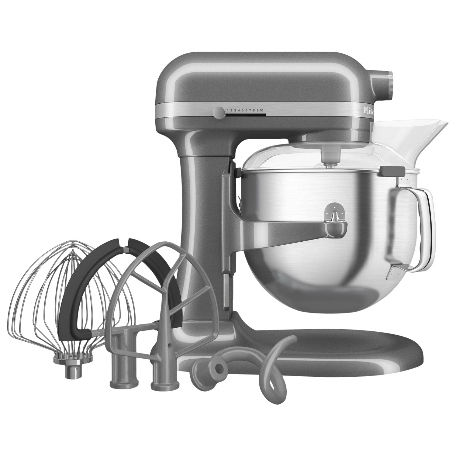Batteur sur socle à bol relevable Professional de KitchenAid - 7 pte - 500 W - Médaillon en argent