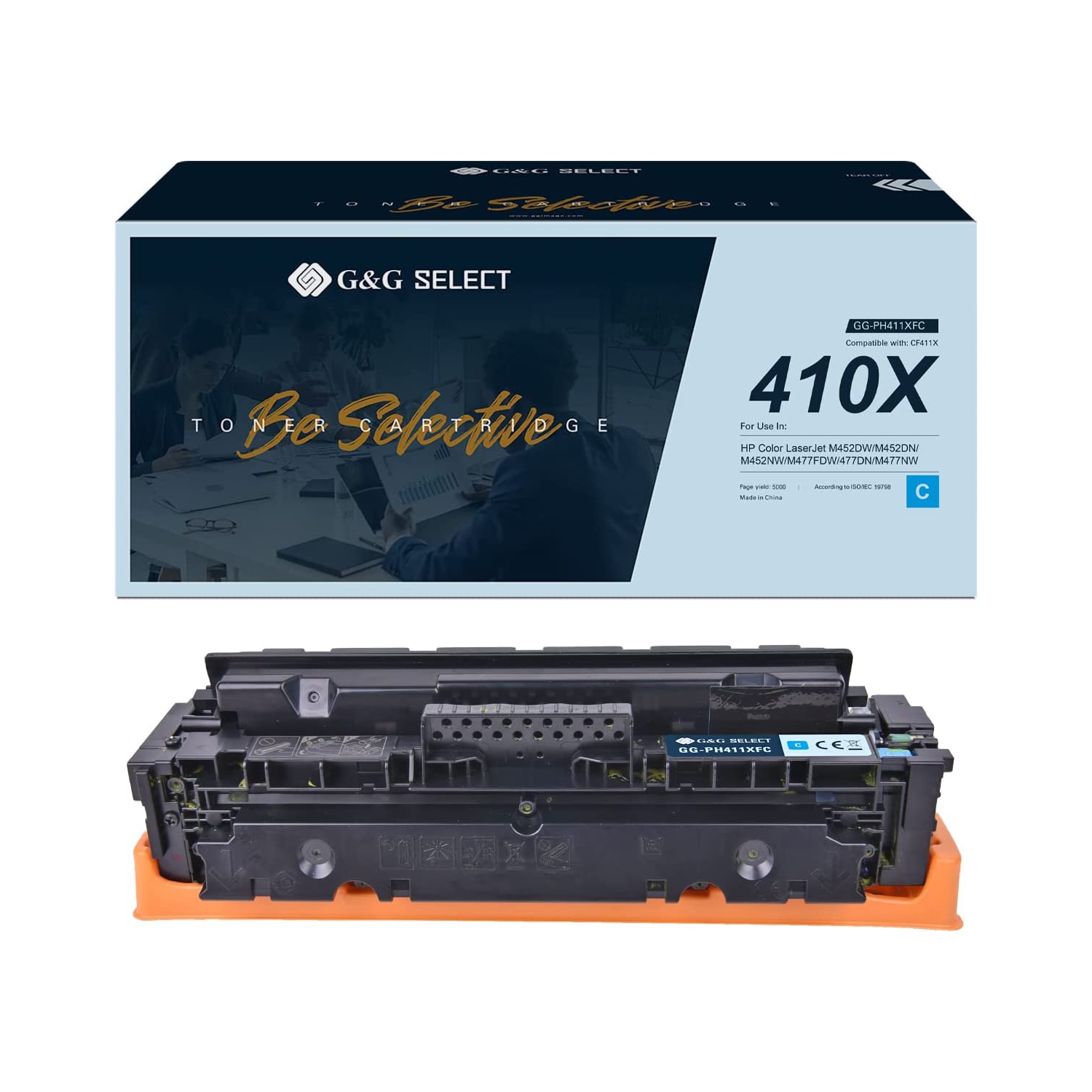 G&G Select Remanufactured Toner Cartridge Replacement for HP CF411X High Yield