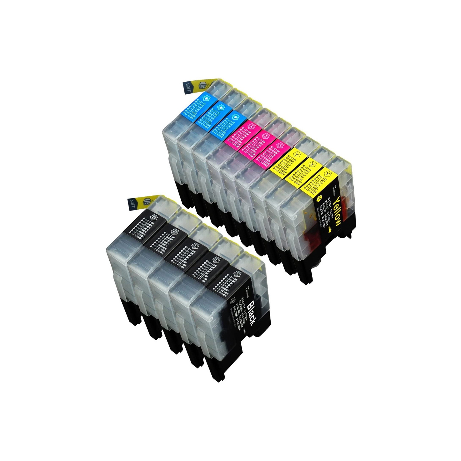 axGear Brother LC75 Compatible Ink Cartridge Combo High Yield 5B/3C/M/Y 14/Pack MFC-J280W MFC-J425W