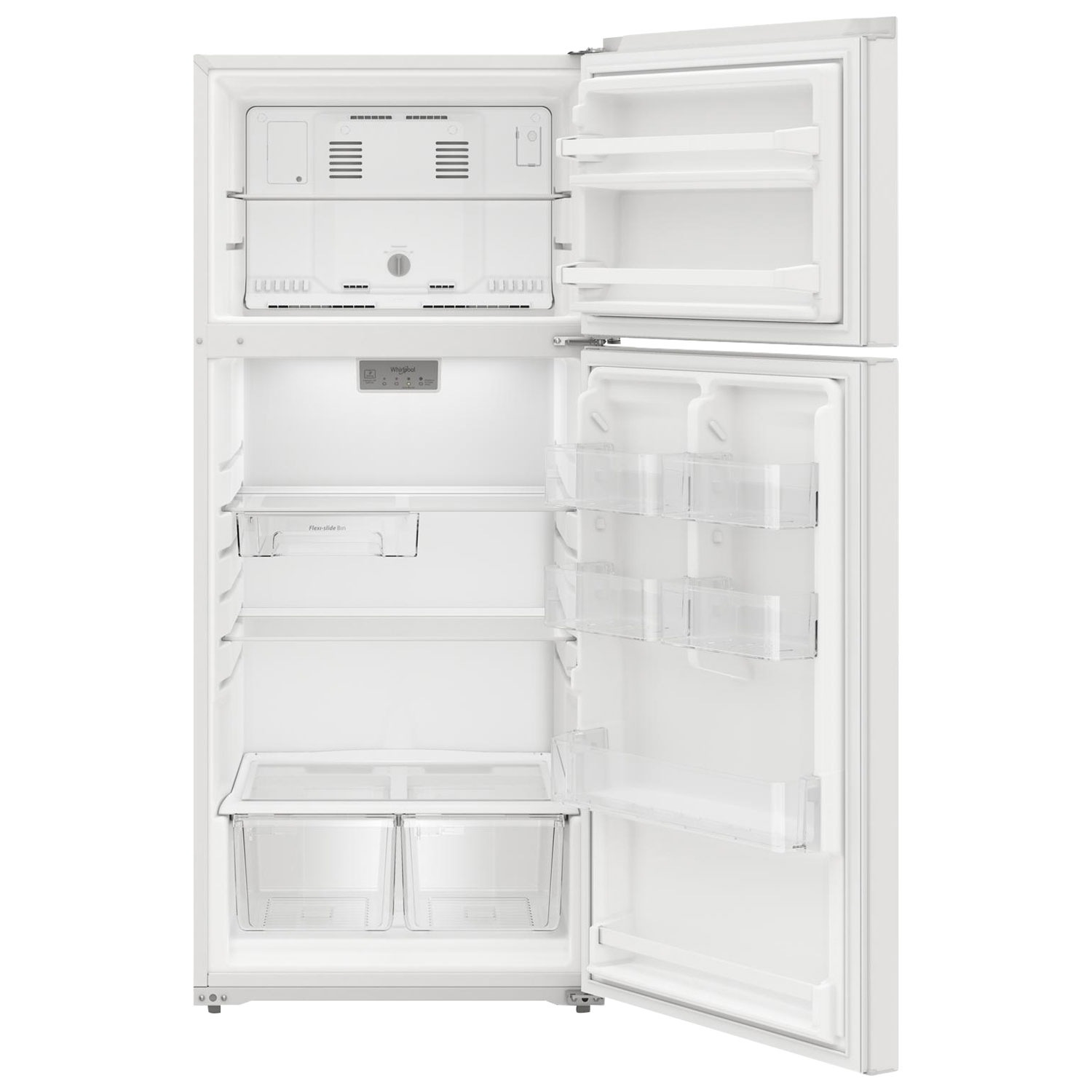 Réfrigérateur à congélateur supérieur 16,6 pi³ 29 po de Whirlpool - Blanc