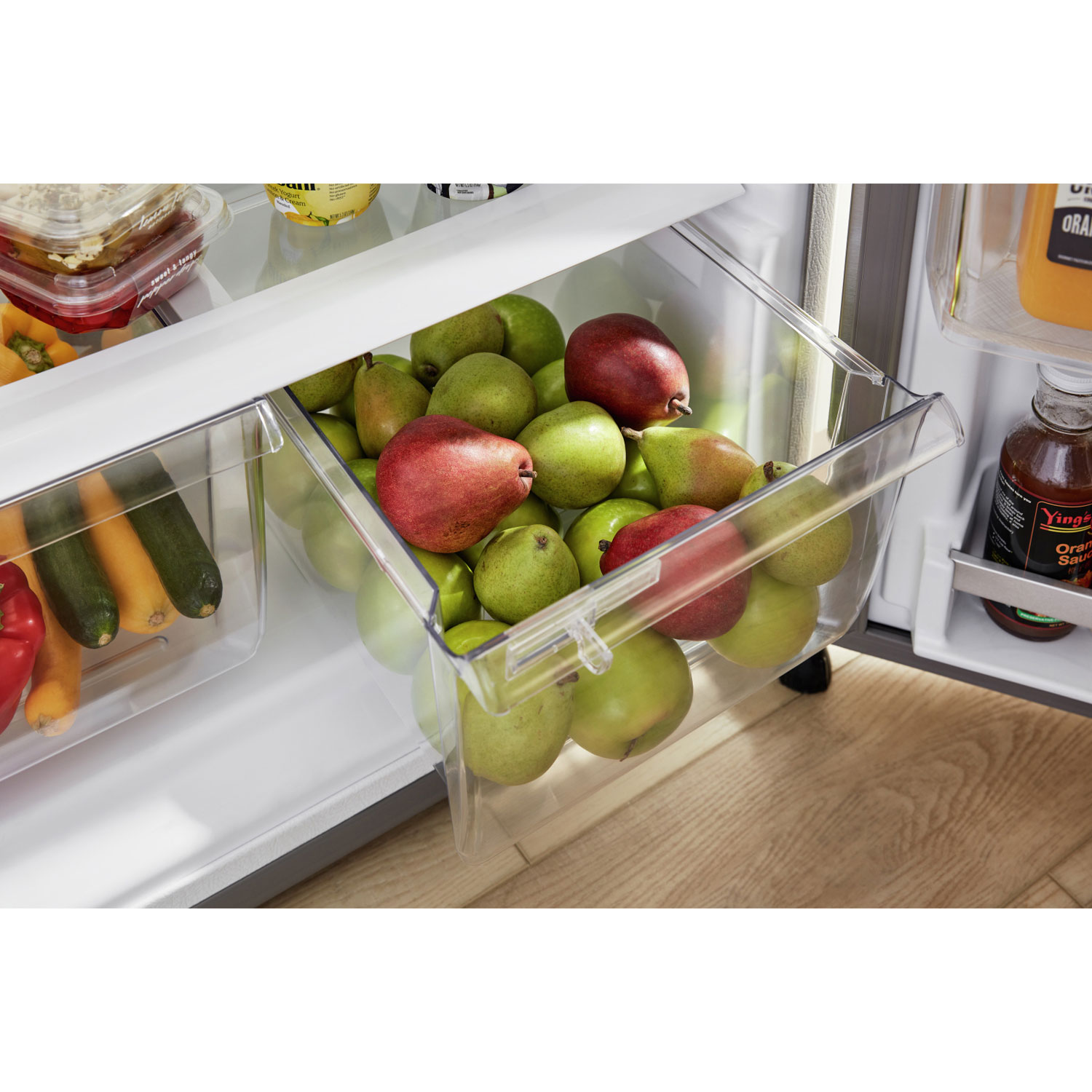 Réfrigérateur à congélateur supérieur 16,6 pi³ 29 po de Whirlpool - Acier Dolos