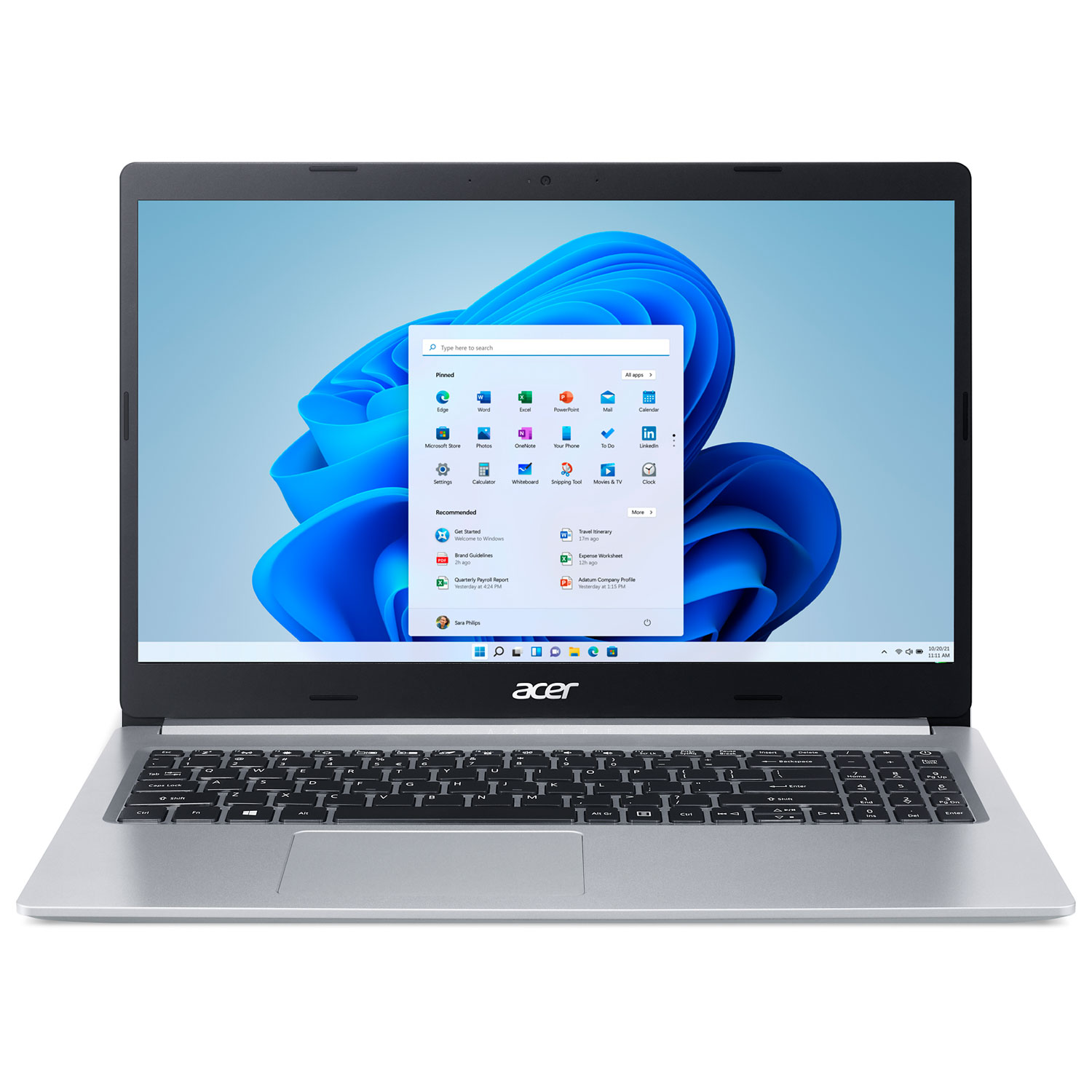 Acer Aspire 5 15.6" Laptop - Silver (Intel Core i5-10210U/265GB SSD/8GB RAM/Windows 11)