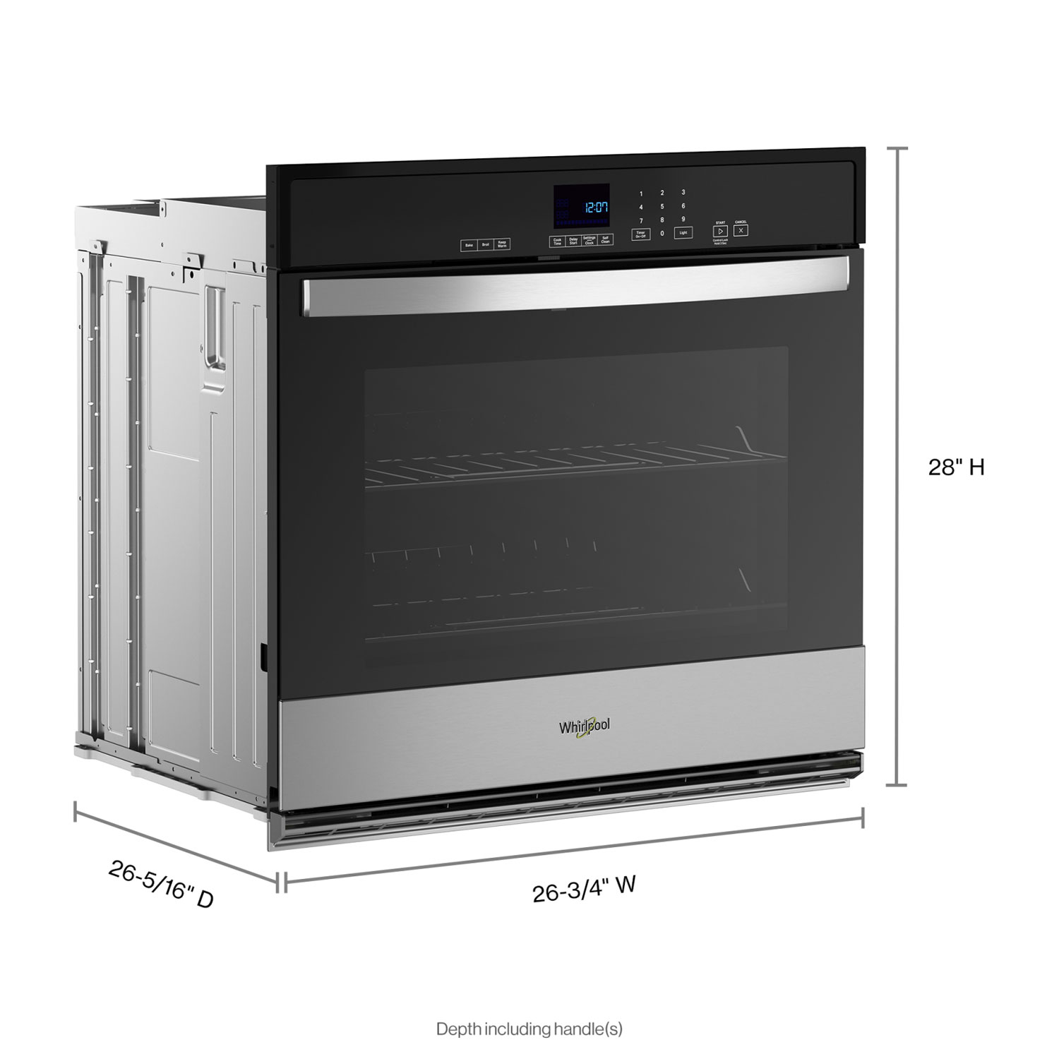 Whirlpool 27" 4.3 Cu. Ft. Self-Clean Electric Wall Oven - Stainless Steel
