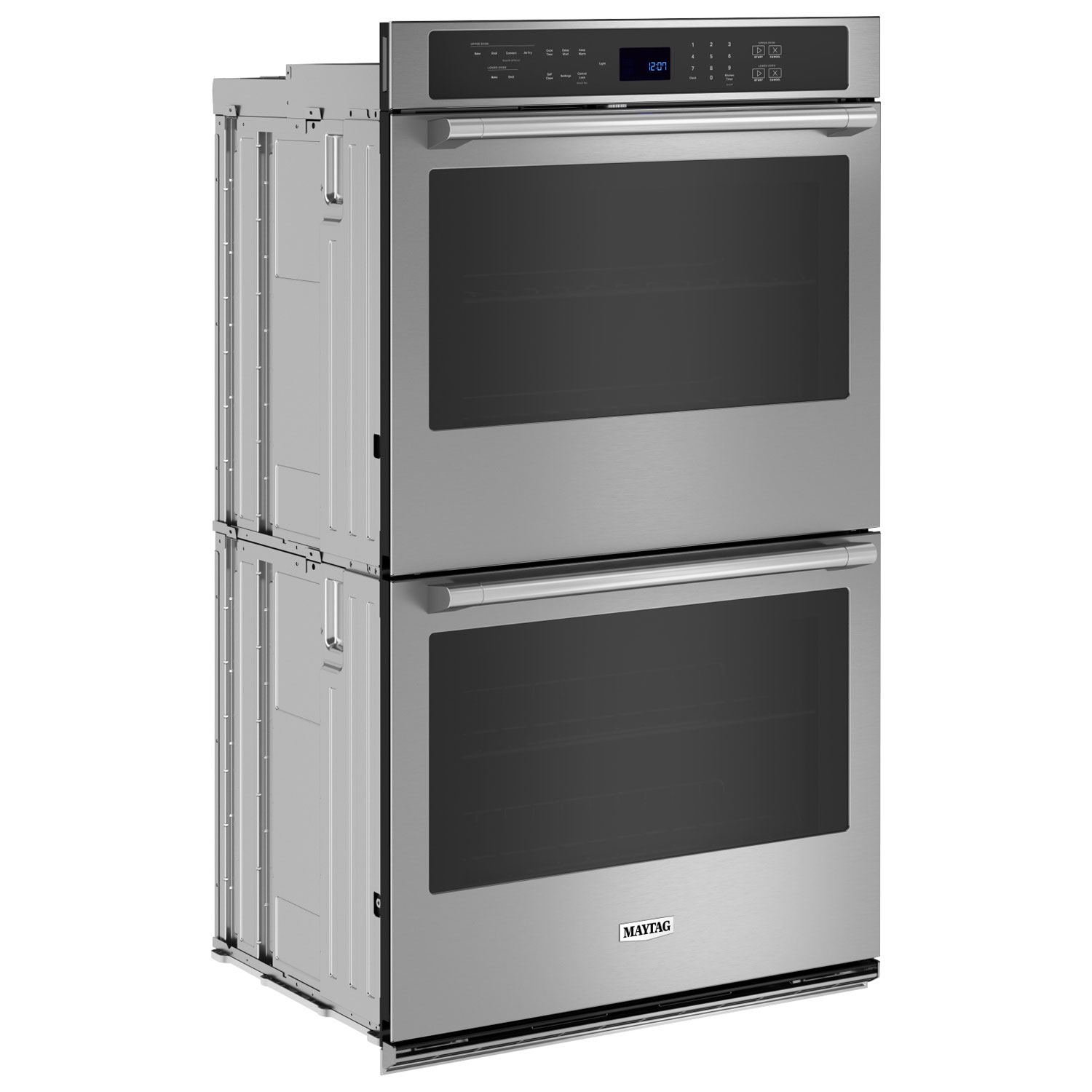Four mural électrique double à convection véritable 8,6 pi³ 27 po de Maytag - Acier inoxydable