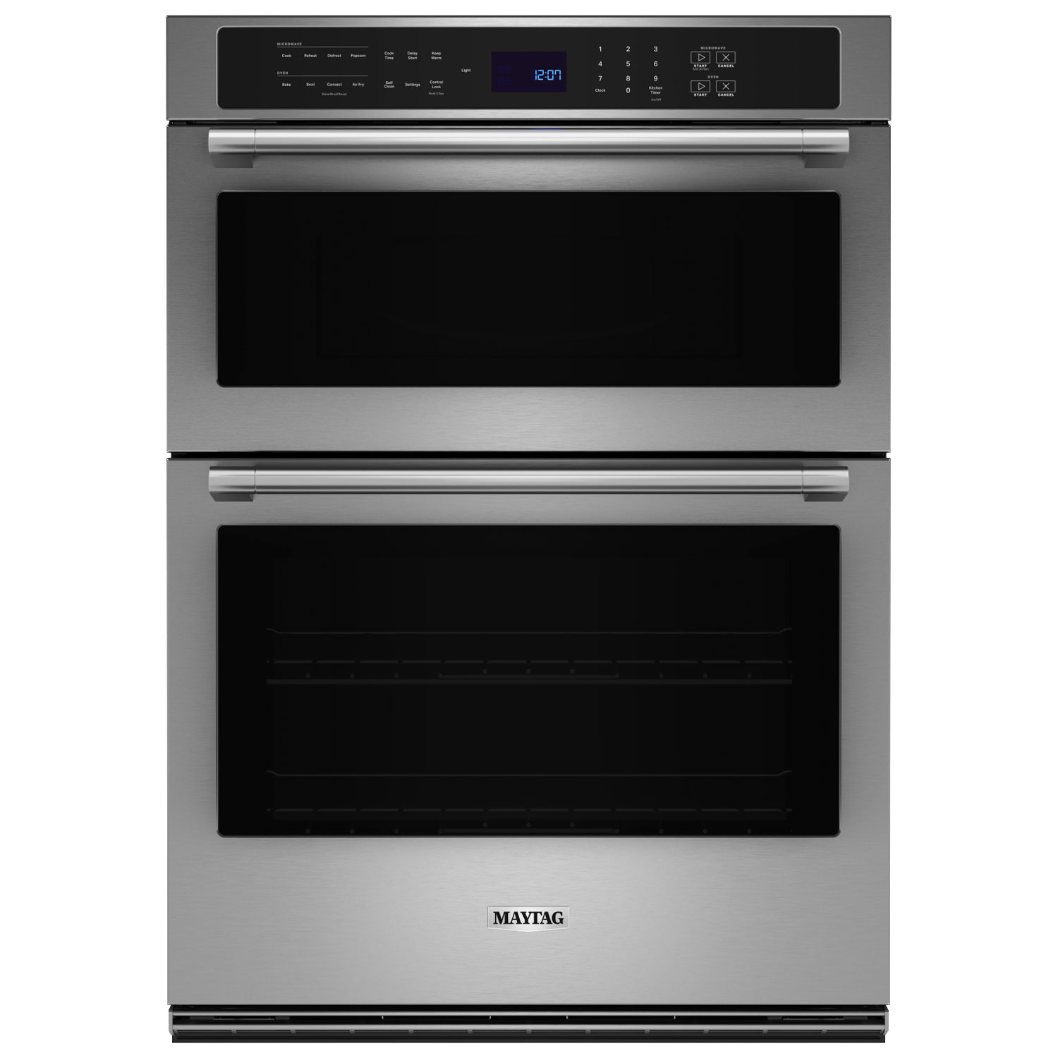 Four mural électrique combiné à convection véritable 6,4 pi³ 30 po de Maytag - Acier inoxydable