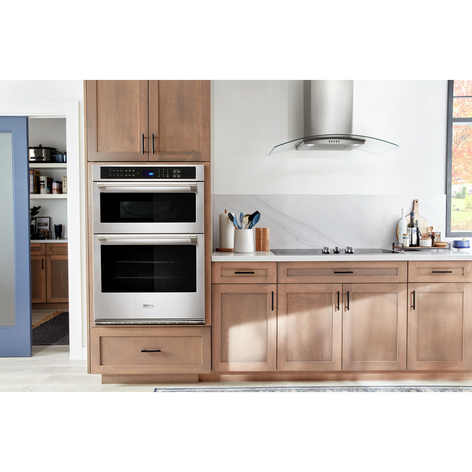 Four mural électrique combiné à convection véritable 6,4 pi³ 30 po de Maytag - Acier inoxydable