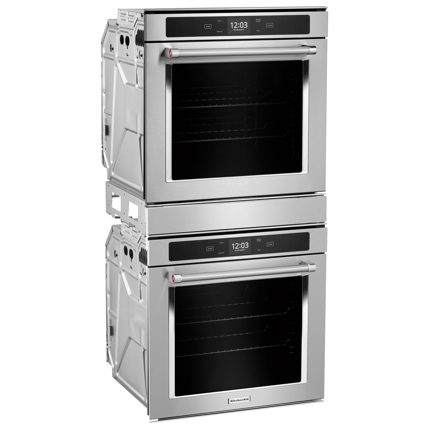 KitchenAid 24" 5.8 Cu. Ft./5 Cu. Ft. True Convection Electric Double Wall Oven - Stainless Steel