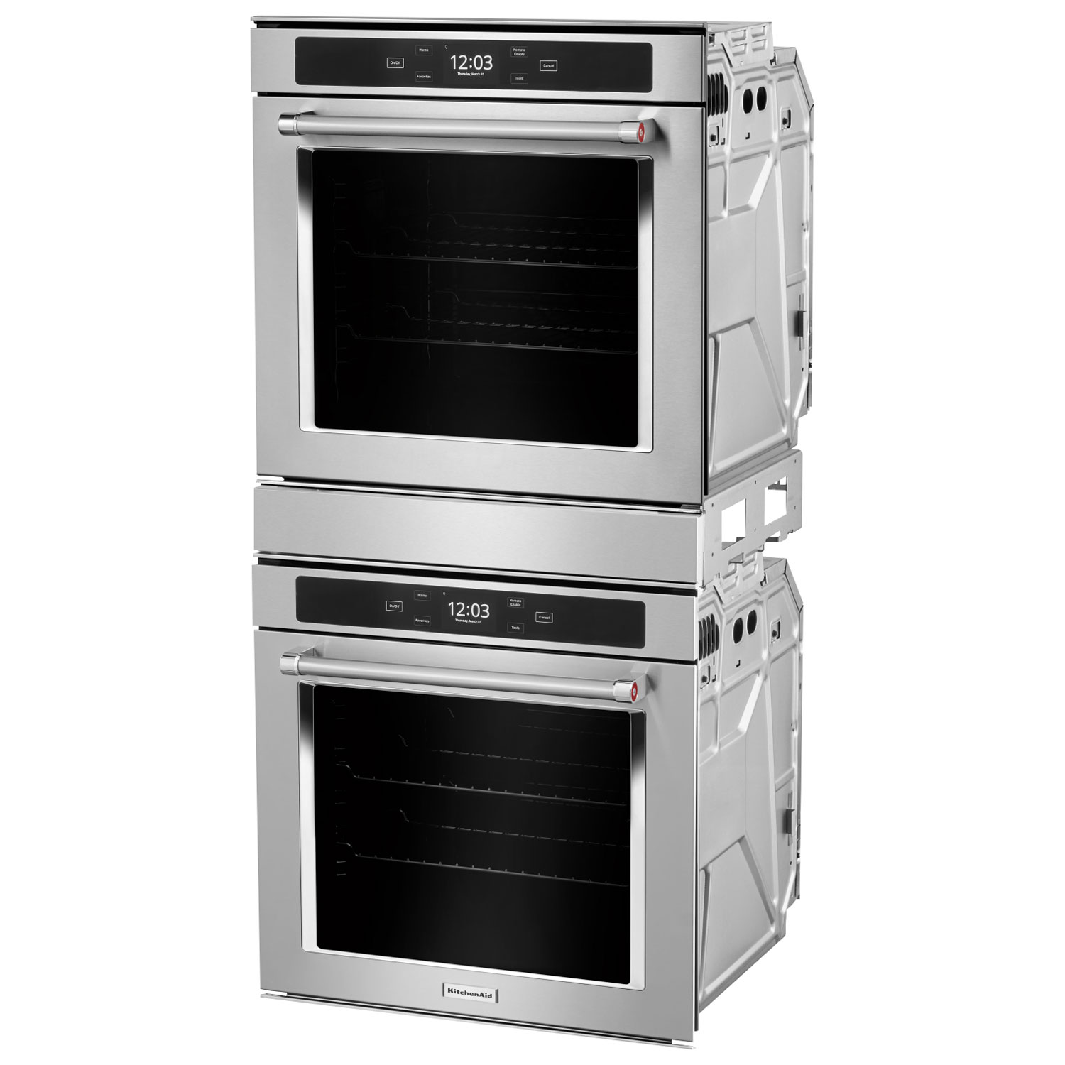 KitchenAid 24" 5.8 Cu. Ft./5 Cu. Ft. True Convection Electric Double Wall Oven - Stainless Steel