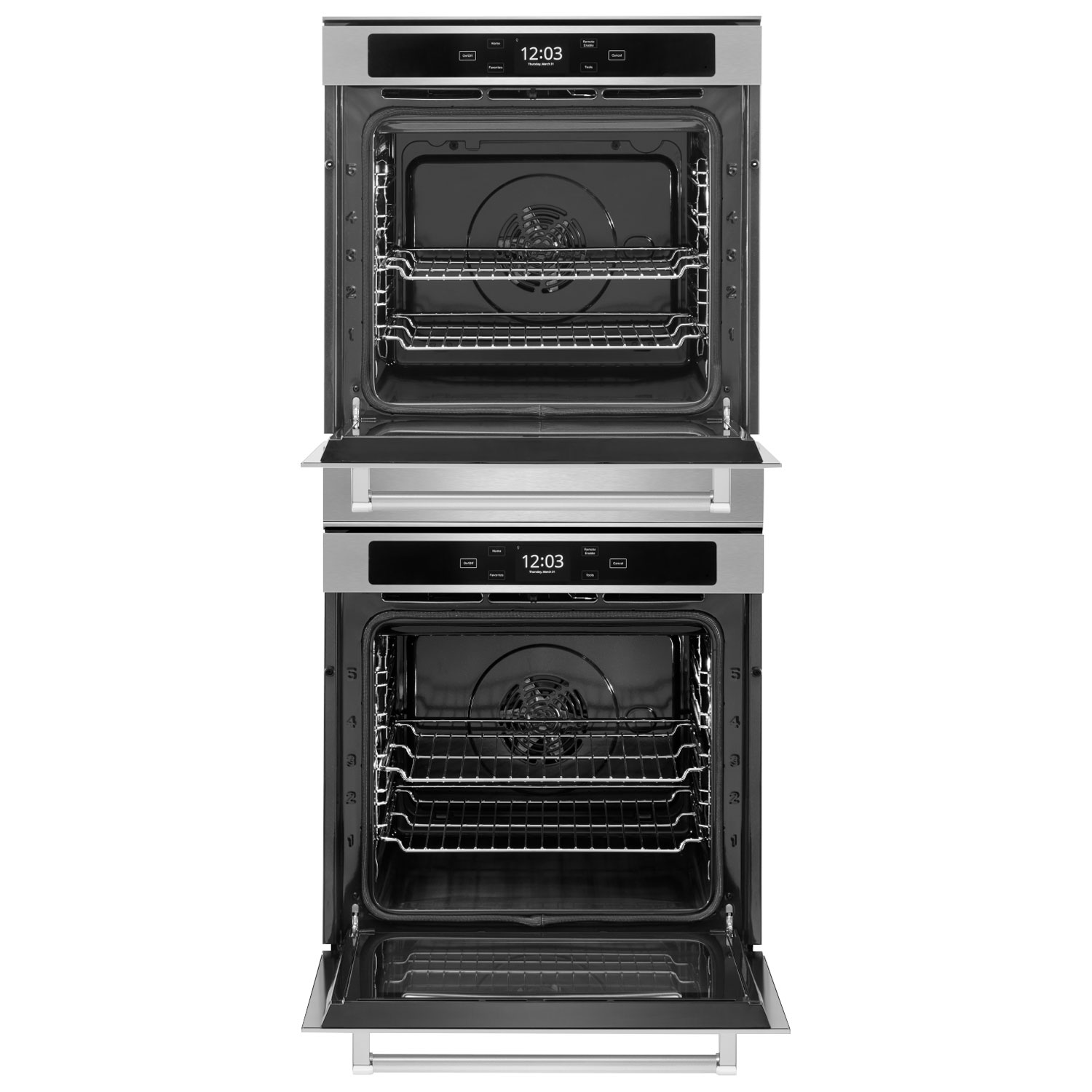 KitchenAid 24" 5.8 Cu. Ft./5 Cu. Ft. True Convection Electric Double Wall Oven - Stainless Steel