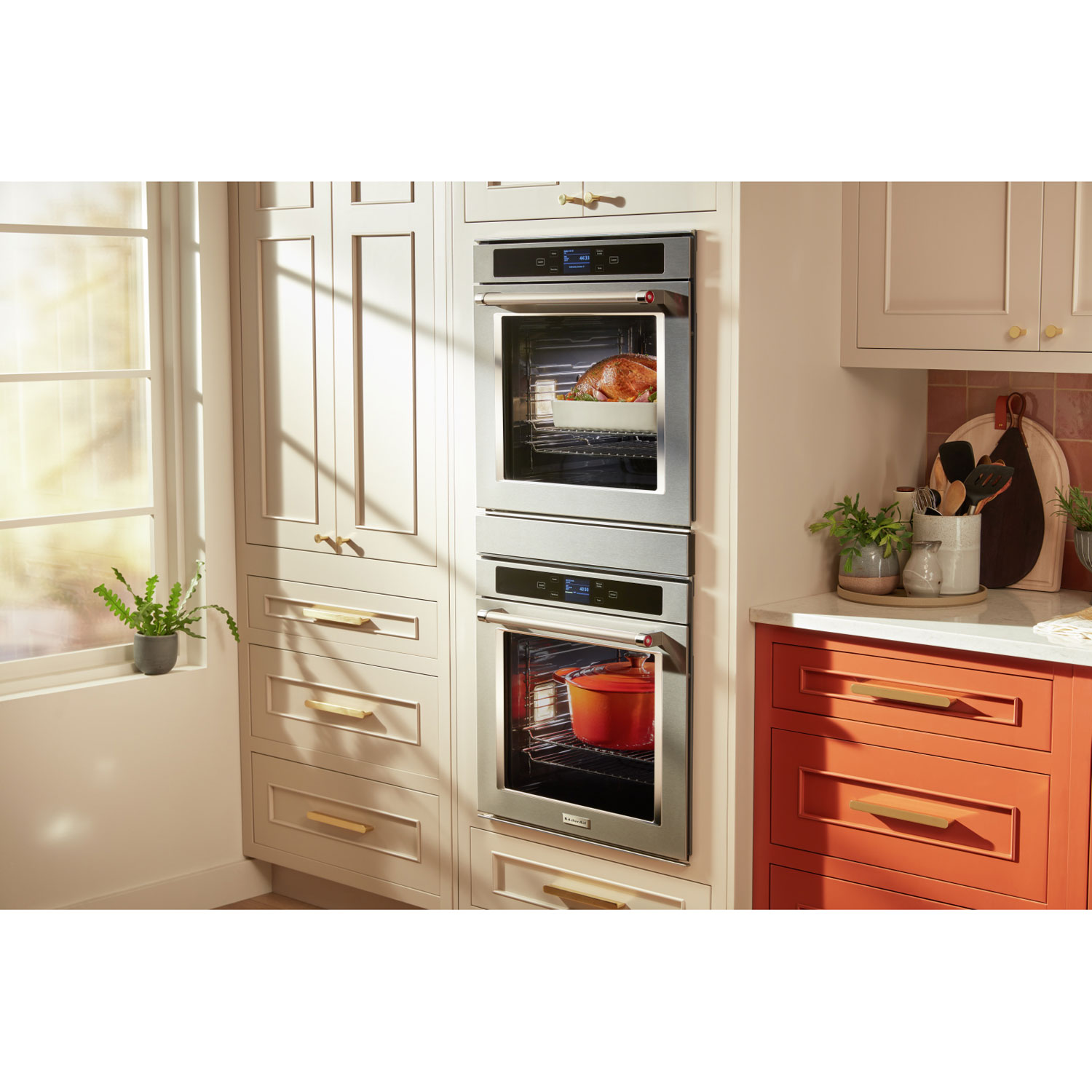 KitchenAid 24" 5.8 Cu. Ft./5 Cu. Ft. True Convection Electric Double Wall Oven - Stainless Steel