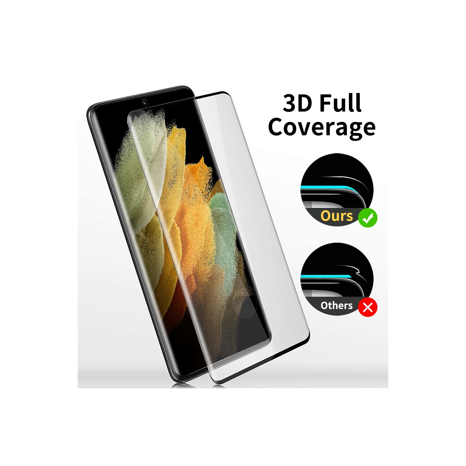 KEEGUARD Ensemble de protections d'écran en verre trempé et d'objectif d'appareil photo pour Samsung Galaxy S23 + Plus