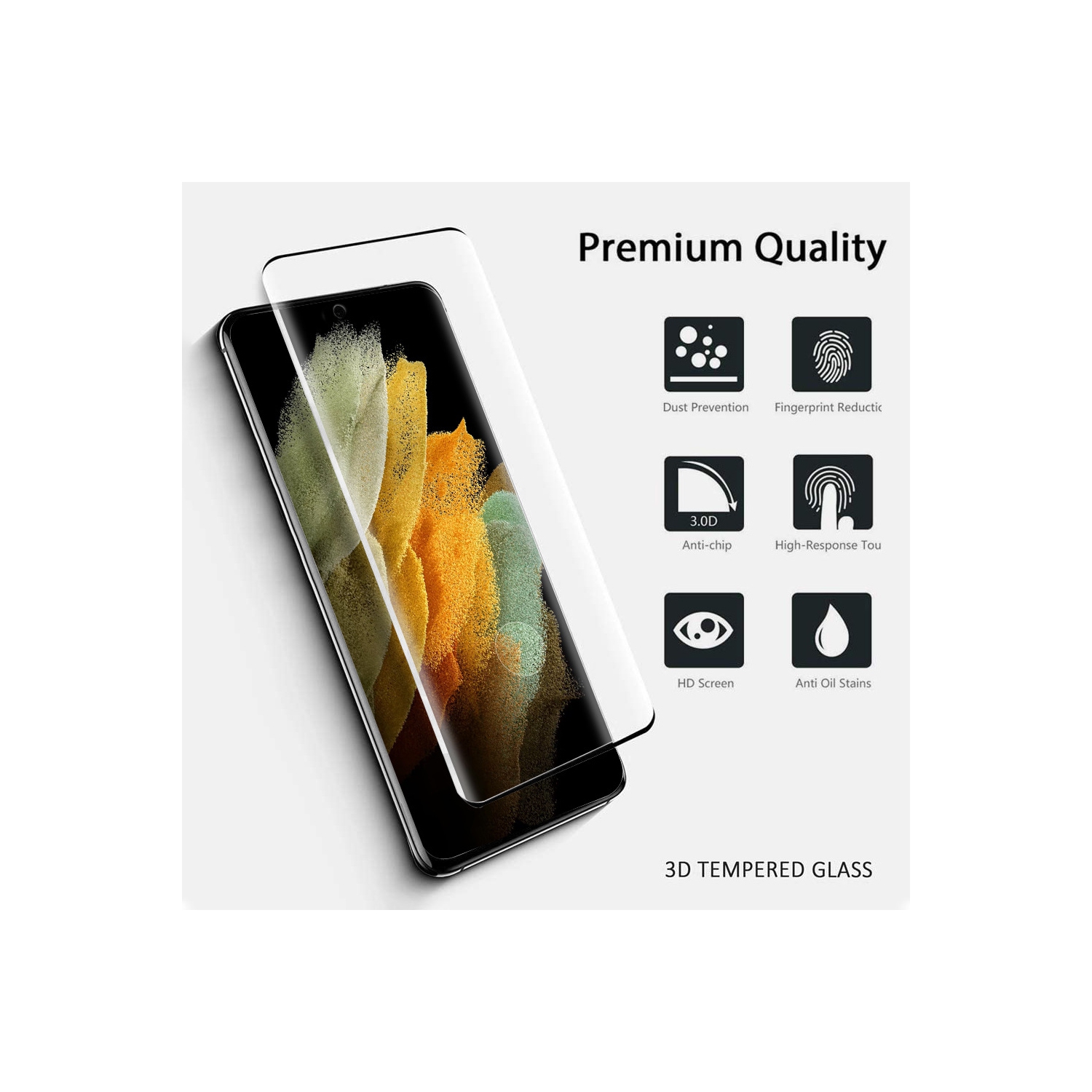 KEEGUARD Ensemble de protections d'écran en verre trempé et d'objectif d'appareil photo pour Samsung Galaxy S23 + Plus