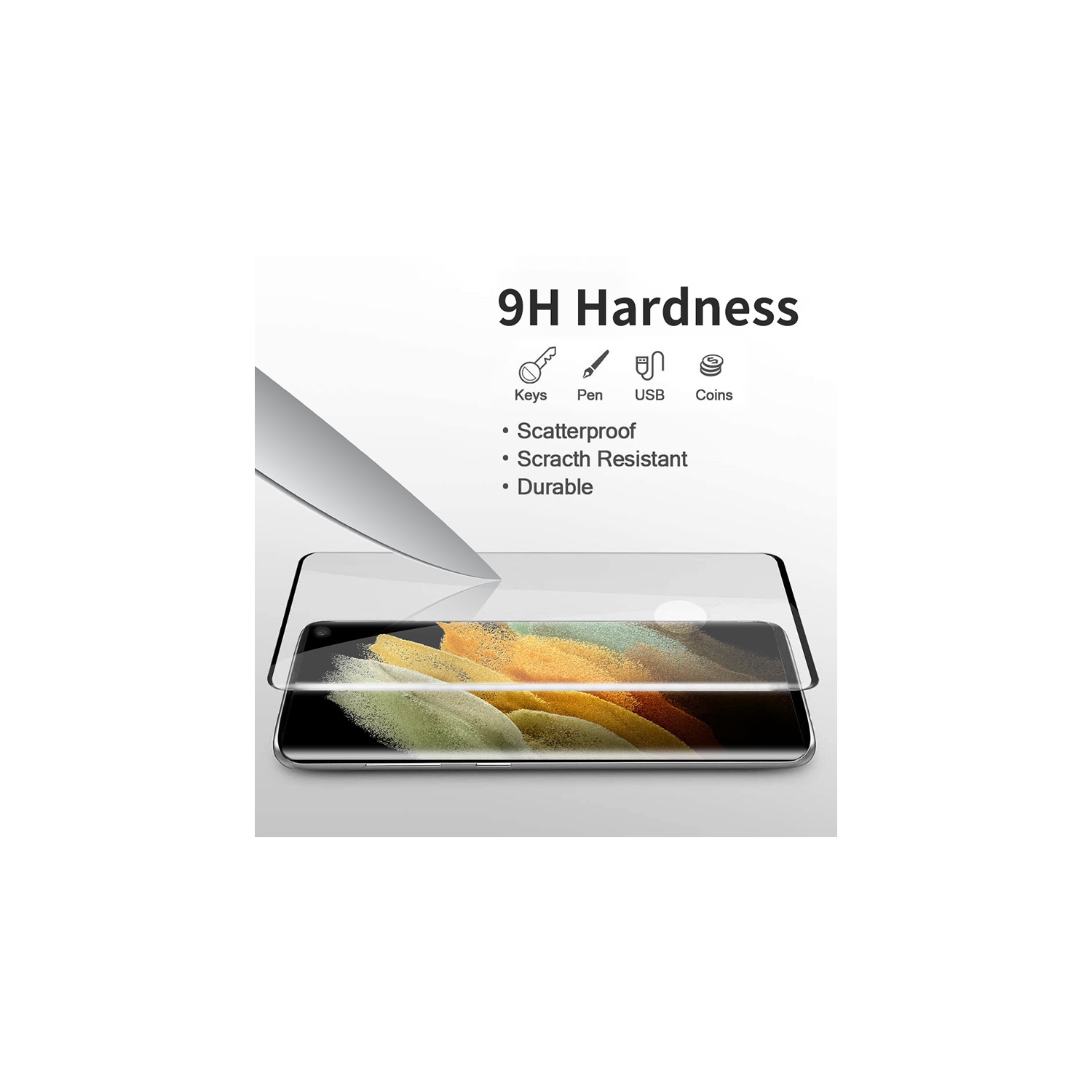 KEEGUARD Ensemble de protections d'écran en verre trempé et d'objectif d'appareil photo pour Samsung Galaxy S23 + Plus