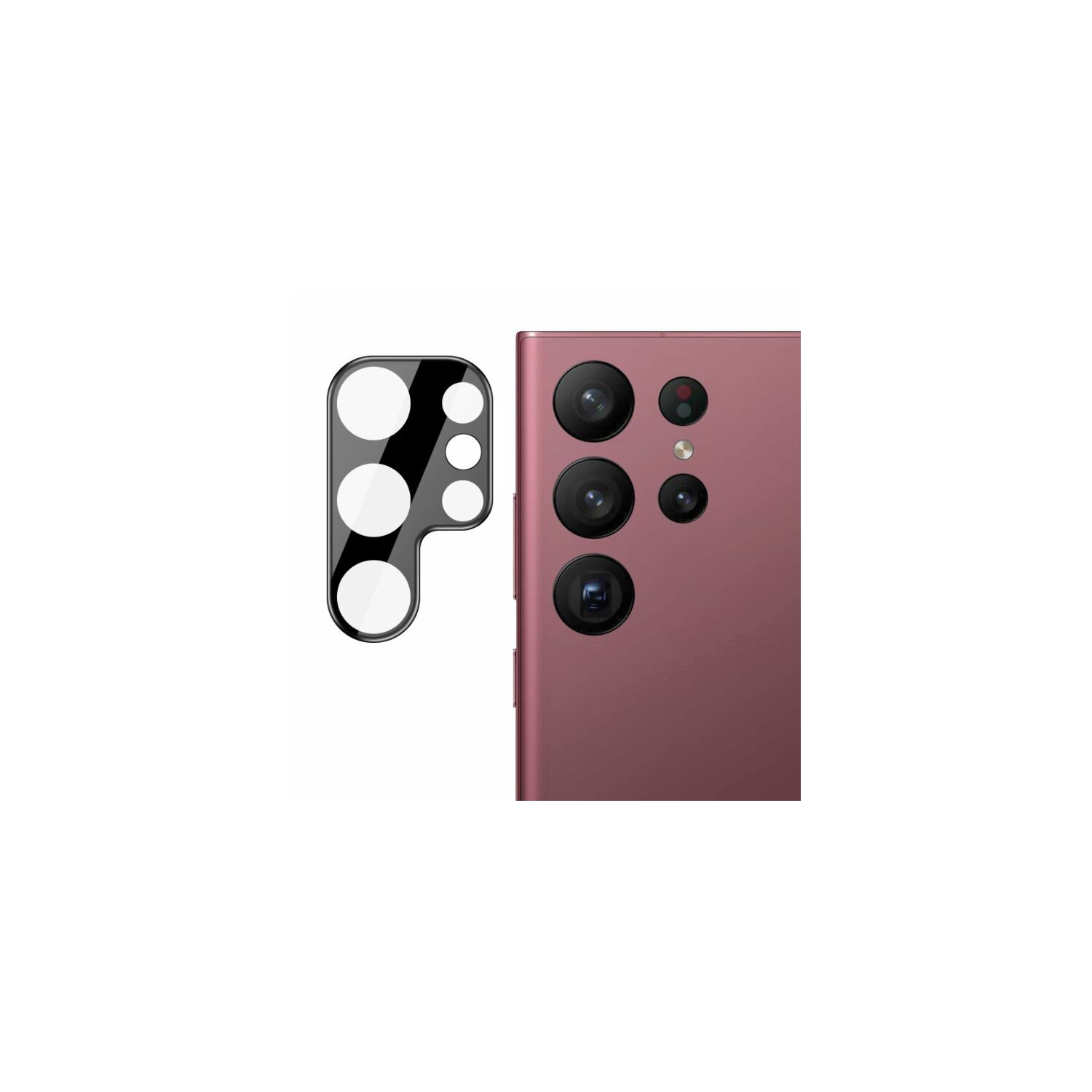 KEEGUARD Samsung Galaxy S23 Ultra Tempered-Glass Screen and Camera Lens Protectors Bundle