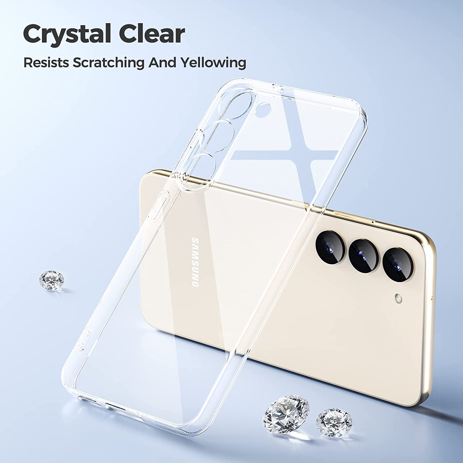 Coque en silicone gel TPU transparent pour Samasung Galaxy S23