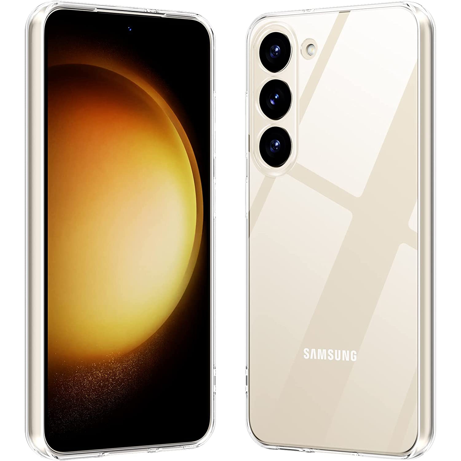 KEEGUARD Coque en silicone gel TPU transparent pour Samasung Galaxy S23 Plus +