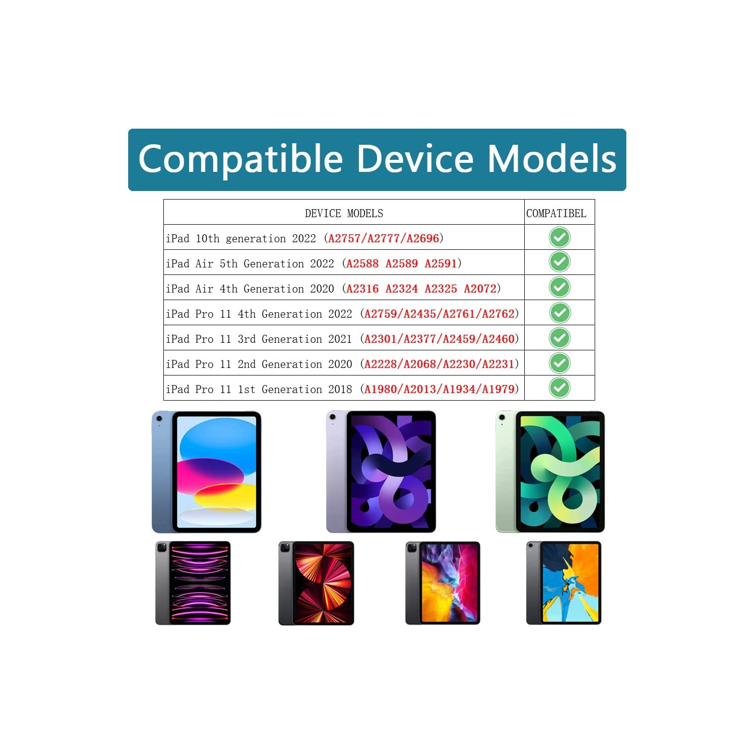 Kids Case for iPad 10th Generation 10.9 Inch 2022, L iPad Air 5th/4th Generation Case, iPad Pro 11 Inch Case Lightweight Shockproof with Handle Stand