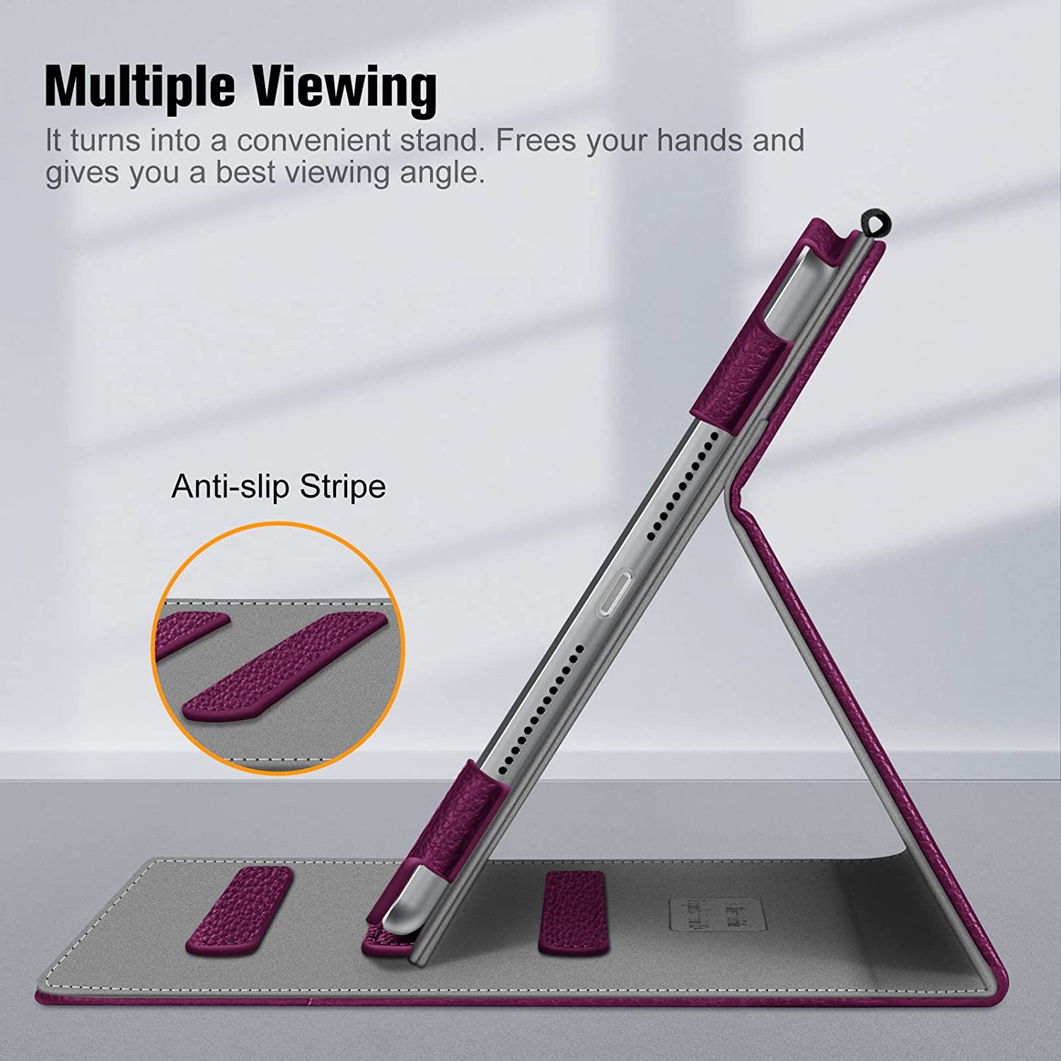 F Case for iPad 9th / 8th / 7th Generation 10.2 Inch - [Corner Protection] Multi-Angle Viewing Stand Cover with Pocket & Pencil Holder, Auto Wake