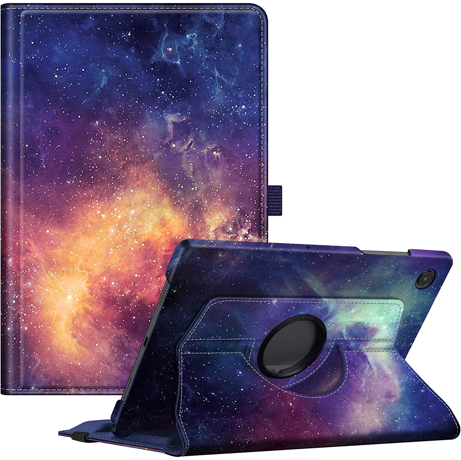 F Rotating Case for Samsung Galaxy Tab A8 10.5 Inch 2022 Model (SM-X200/X205/X207), 360 Degree Swiveling Stand Protective Cover with Auto Sleep/Wake, Galaxy