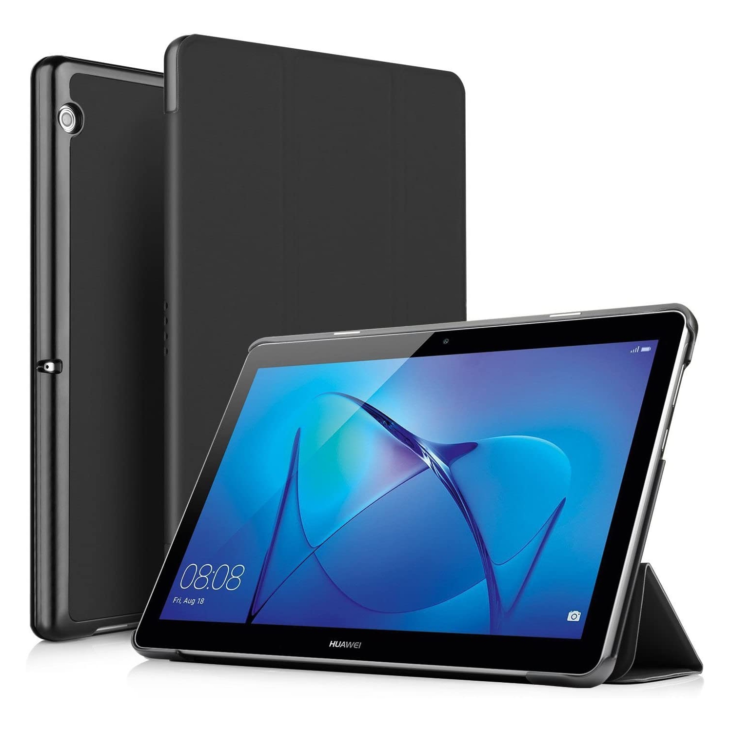 L Huawei MediaPad T3 10.0 Case - Ultra Lightweight Slim Smart Cover Case-Will only fit Huawei MediaPad T3 10.0 inch Tablet (Black)