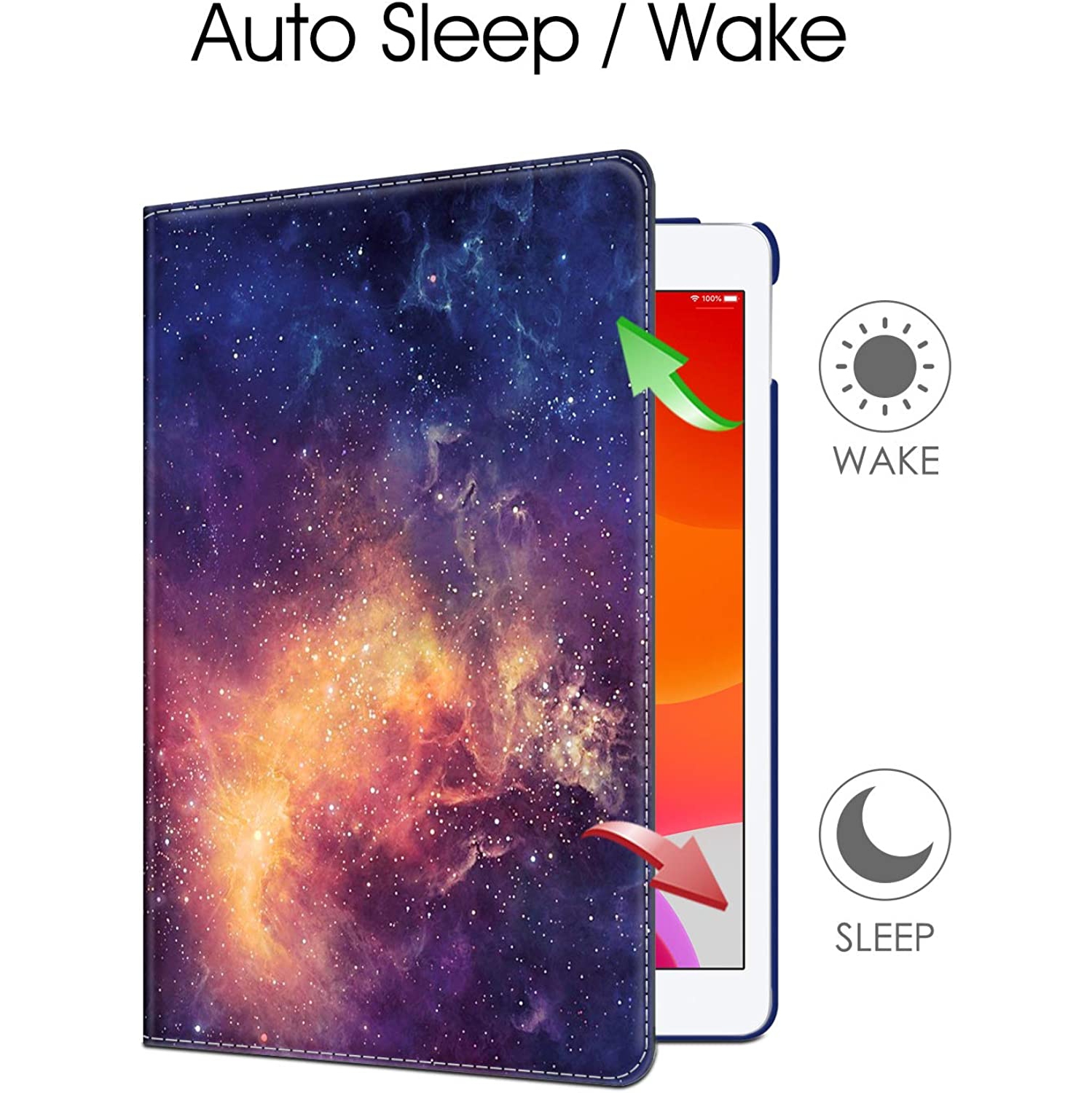 F Rotating Case for iPad 9th Generation / 8th Generation (2020) / 7th Gen (2019) 10.2 Inch - 360 Degree Rotating Protective Stand Cover with Pencil