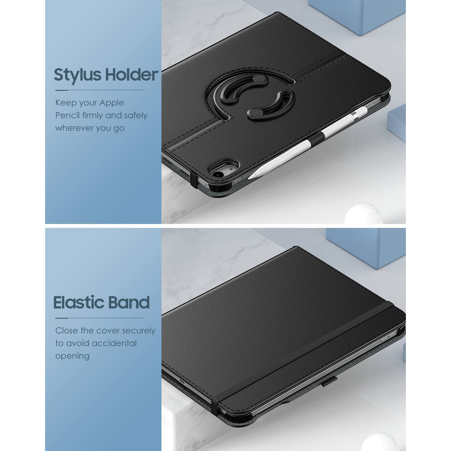 T Rotating Case for iPad 10th Generation 2022, iPad 10.9 inch Case, 90 Degree Rotating Smart Stand Cover for iPad 10, Protective Leather Cover with