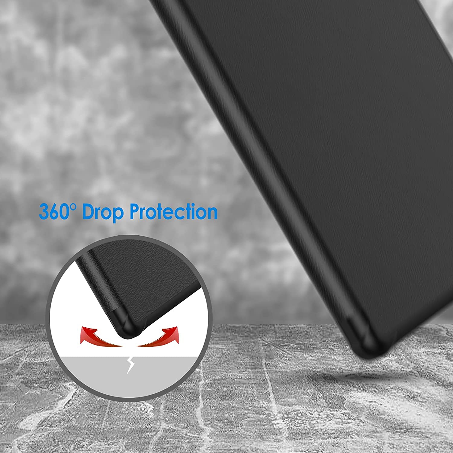 J Case Compatible with Samsung Galaxy Tab A7 Lite 8.7-Inch 2021, Black