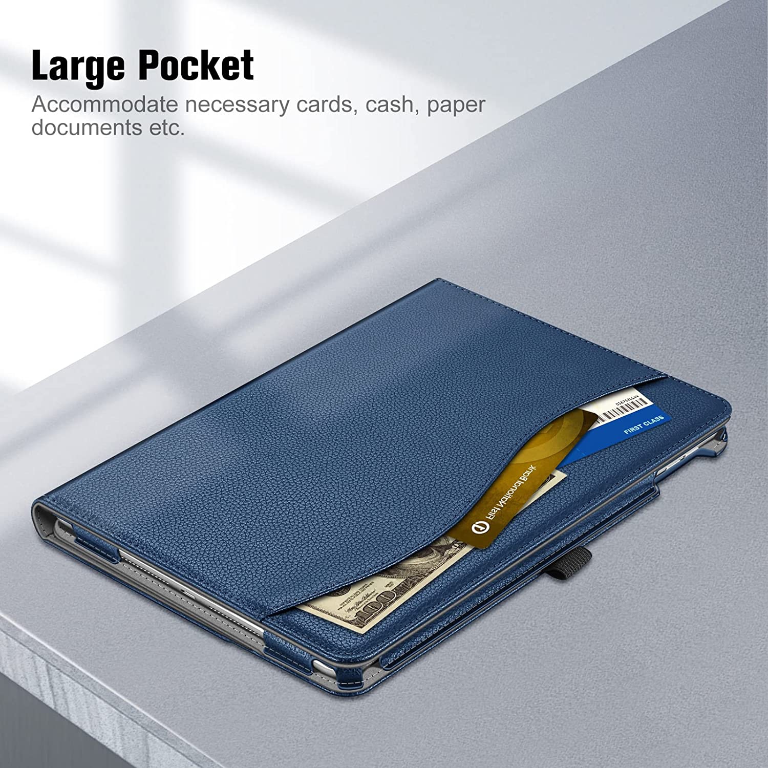 F Case for iPad 9th / 8th / 7th Generation 10.2 Inch - [Corner Protection] Multi-Angle Viewing Stand Cover with Pocket & Pencil Holder, Auto Sleep