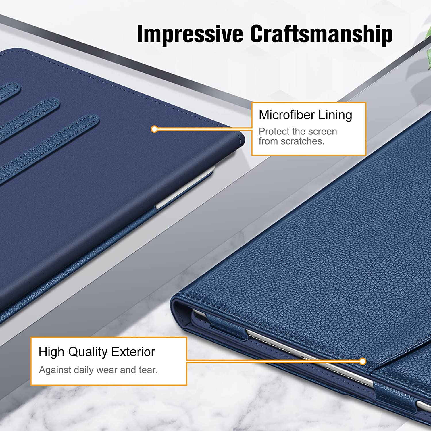 F Case for iPad 9th / 8th / 7th Generation 10.2 Inch - [Corner Protection] Multi-Angle Viewing Stand Cover with Pocket & Pencil Holder, Auto Sleep