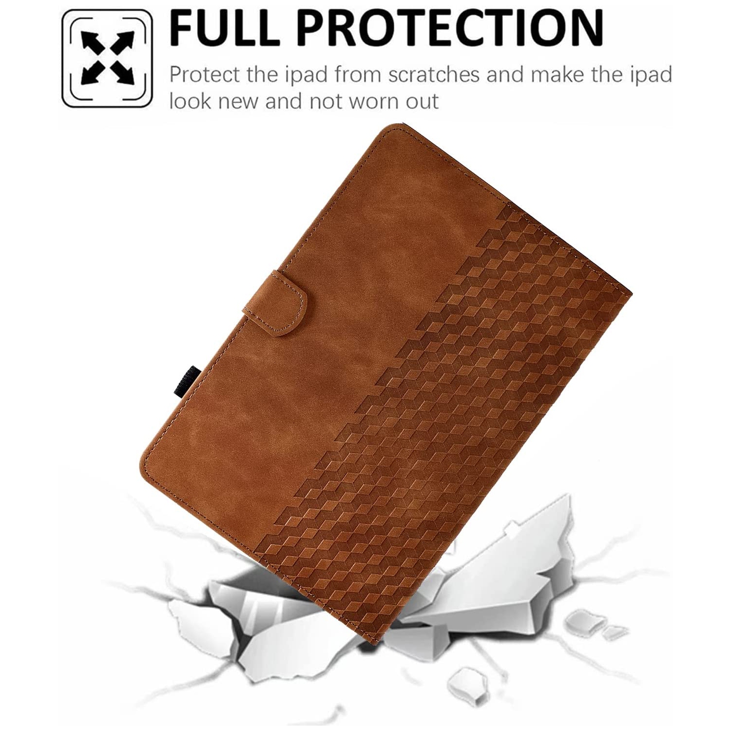 D Case for iPad Air 2/Air 1/iPad 9.7 6th/5th Generation Case Premium PU Leather Shockproof Wallet Folio Case Design with [Magnetic Clasp] [Adjustable