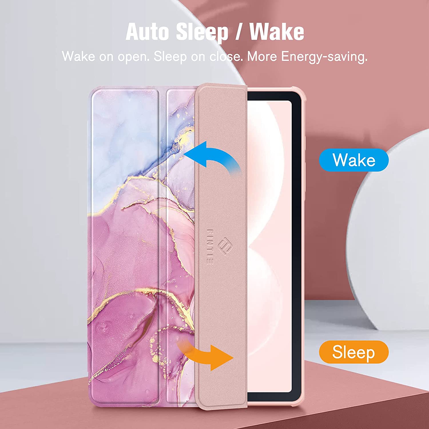 F Hybrid Slim Case for Samsung Galaxy Tab S6 Lite 10.4 inch 2022/2020 Model with S Pen Holder, Shockproof Cover with Clear Transparent Back Shell