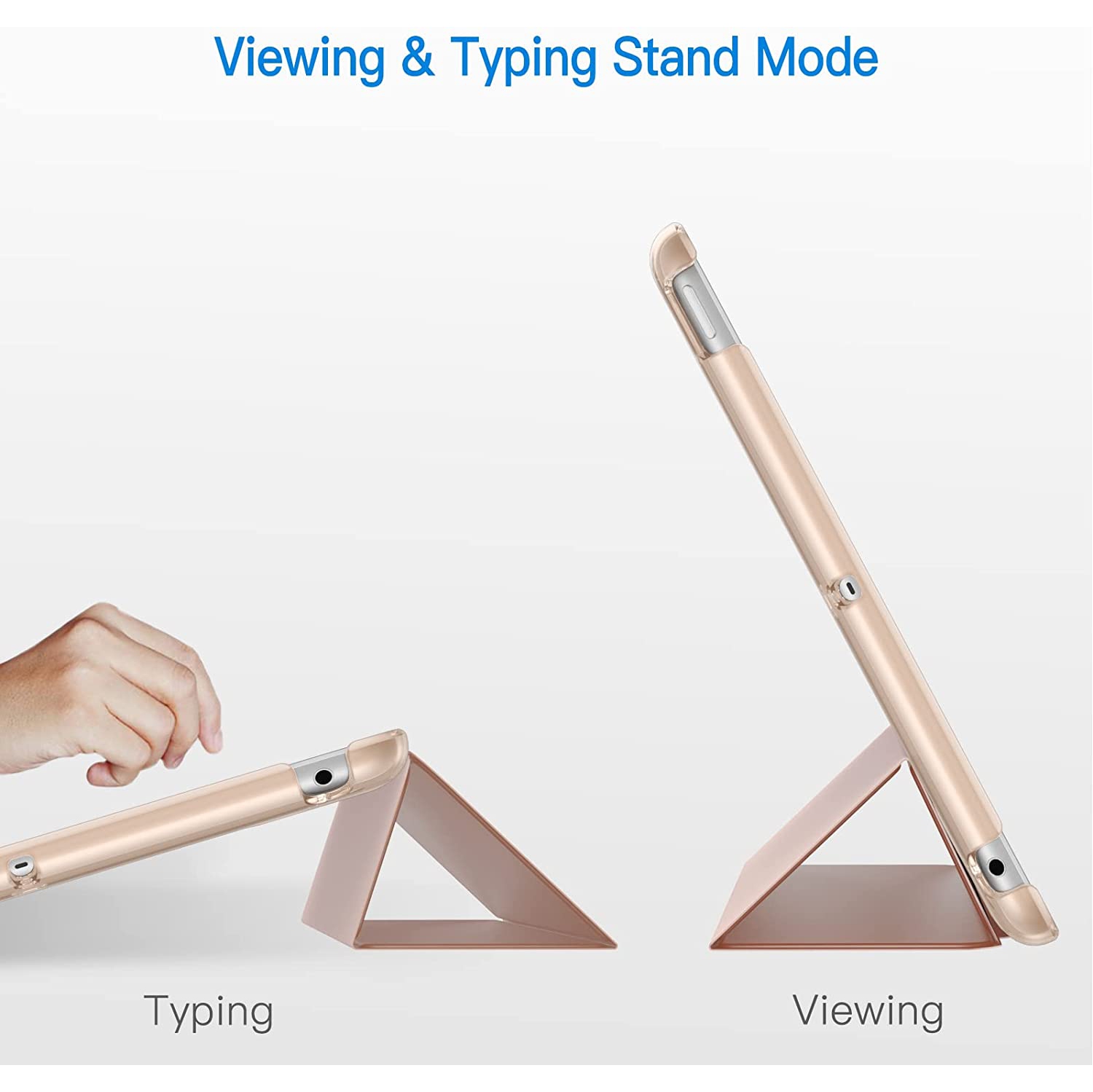 J Case for iPad Mini 1 2 3, Smart Cover with Auto Sleep/Wake (Rose Gold)