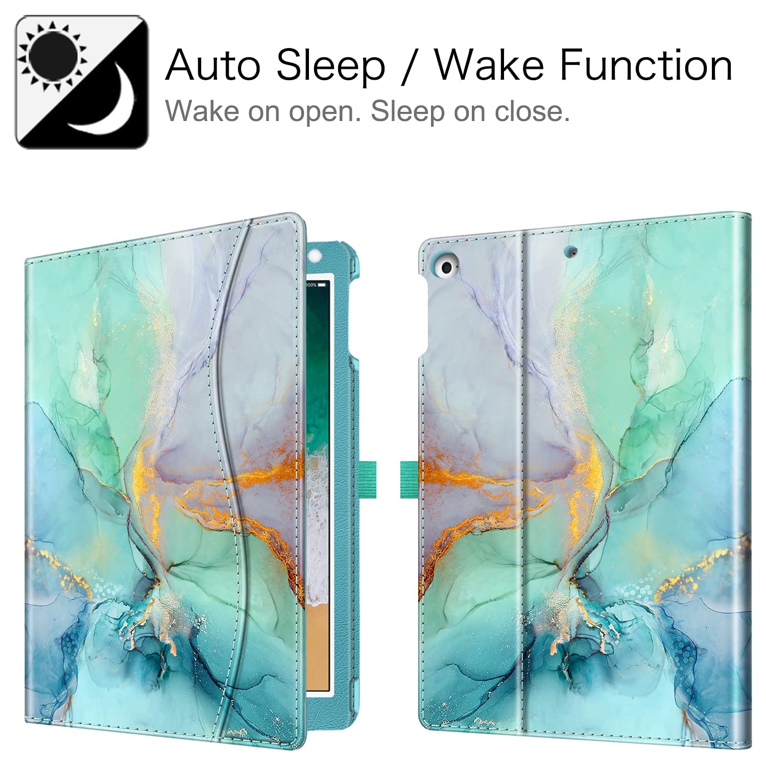 F Case for iPad 9.7 2018 2017 / iPad Air 2 / iPad Air - [Corner Protection] Multi-Angle Viewing Folio Cover w/Pocket, Auto Wake/Sleep for iPad 6th /