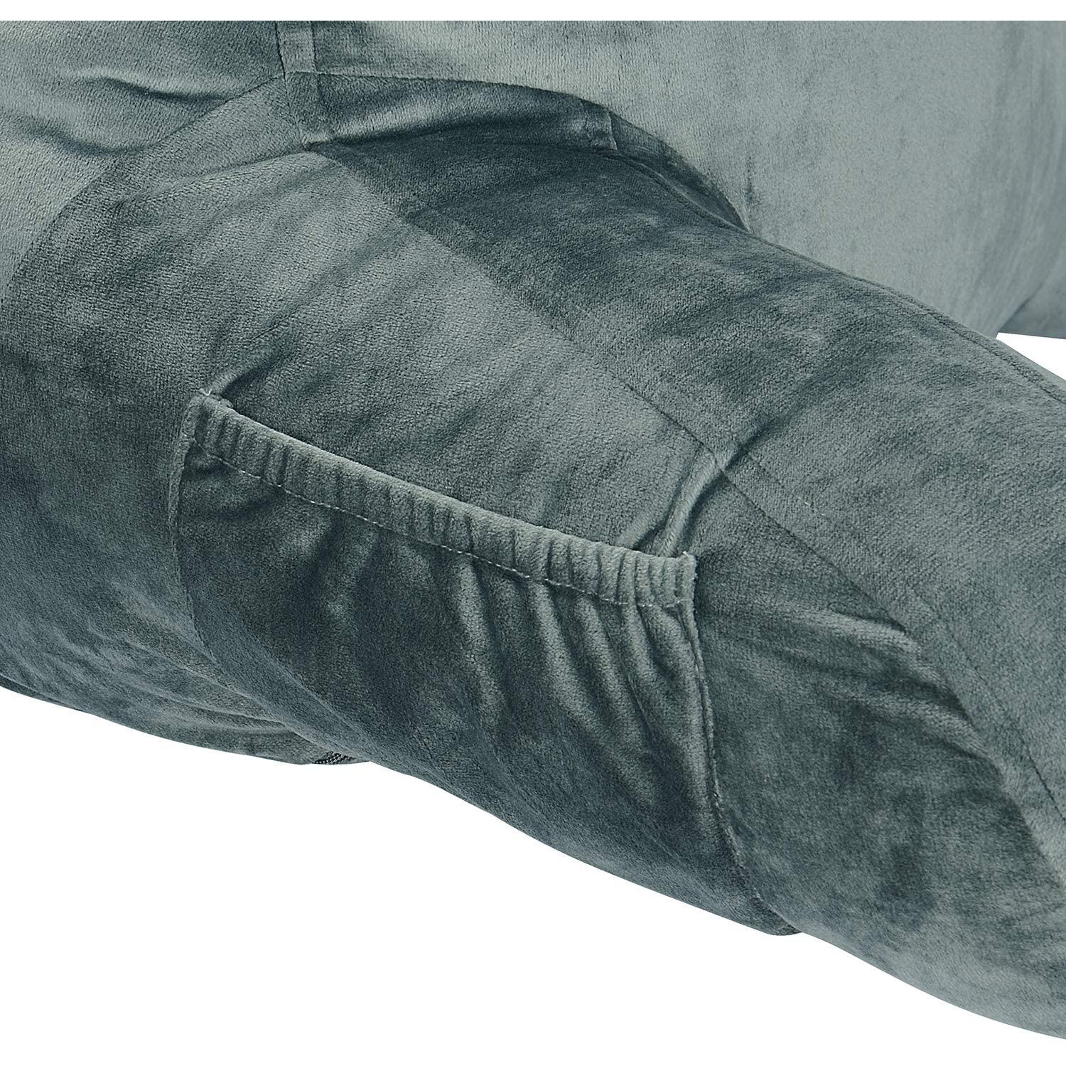 Oreiller de lecture en mousse à mémoire de forme avec repose-bras, oreiller de lit confortable en mousse à mémoire de forme déchiquetée, coussin