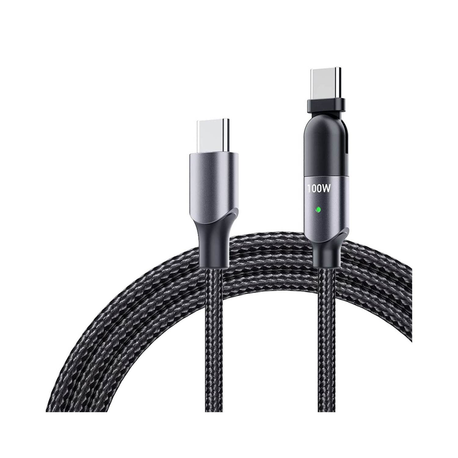 navor 2m 180 ° Rotating Head USB-C to USB-C Charging Cable Compatible for Samsung/Moto/LG Phones, Compatible for PS5/Xbox X/S Controller/Switch Pro,