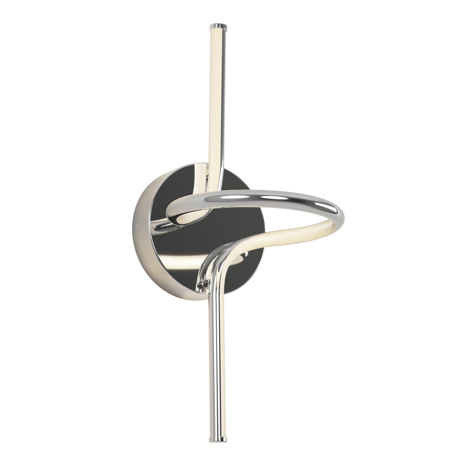 Swirl Modern Sconce Light, Chrome
