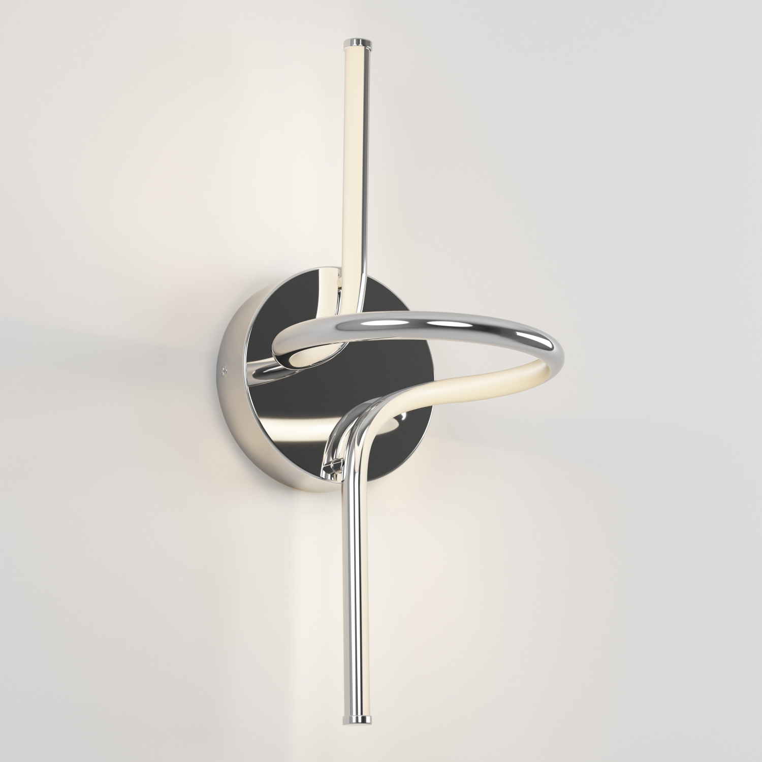 Swirl Modern Sconce Light, Chrome