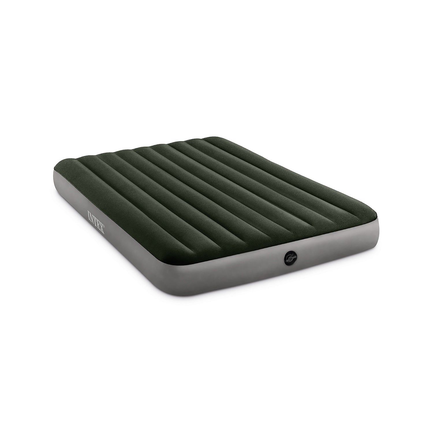 Intex - DuraBeam Inflatable Mattress, Maximum Weight 272Kg with Portable Battery Pump, Gray