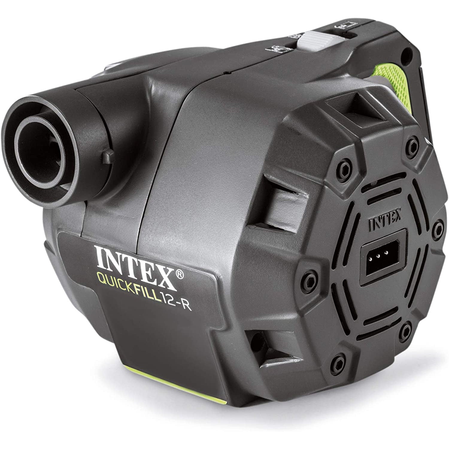 Intex - Rechargeable Electric Air Pump, 3 Interchangeable Nozzles, Indoor or Outdoor Use