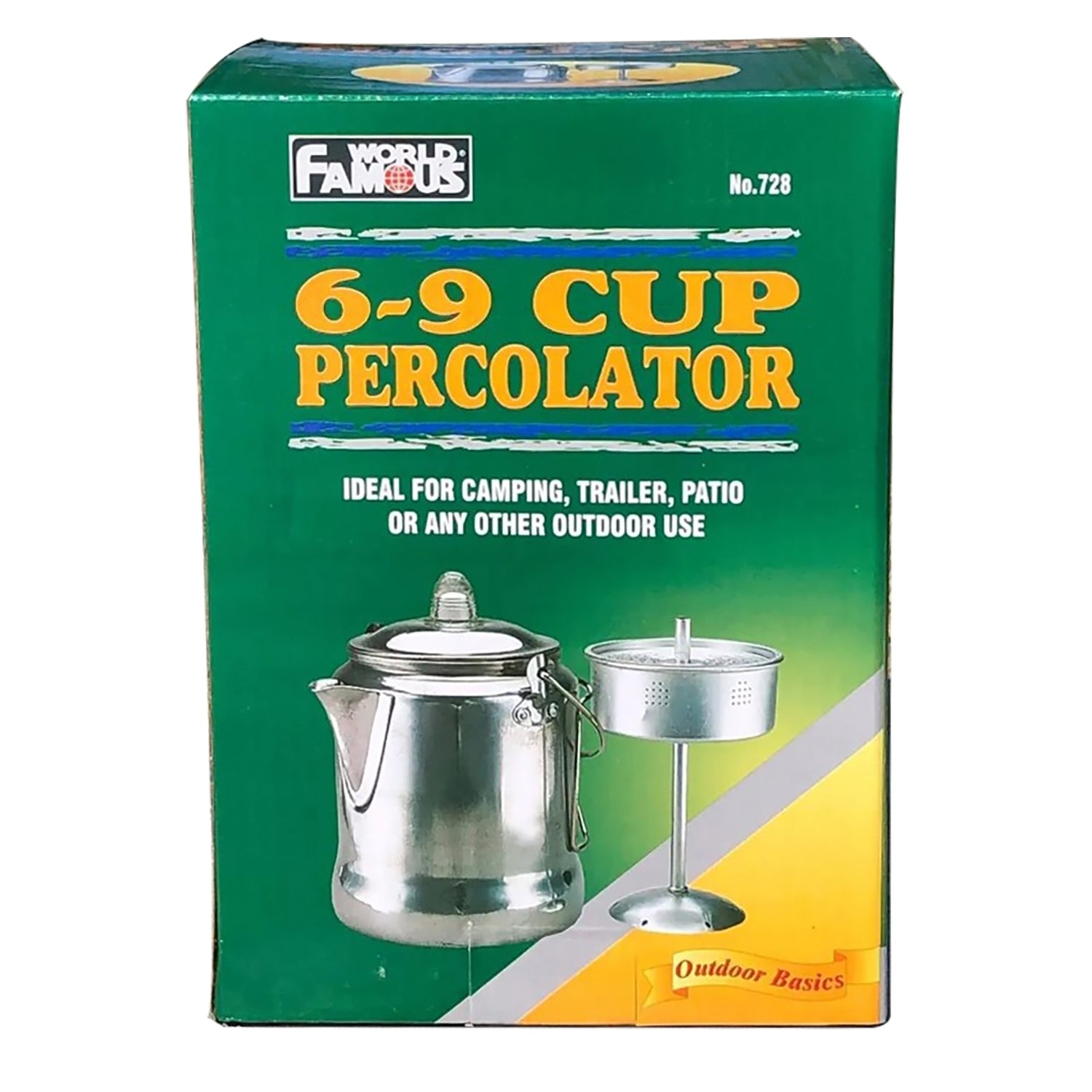 Percolateur à café en aluminium de 9 tasses pour le camping