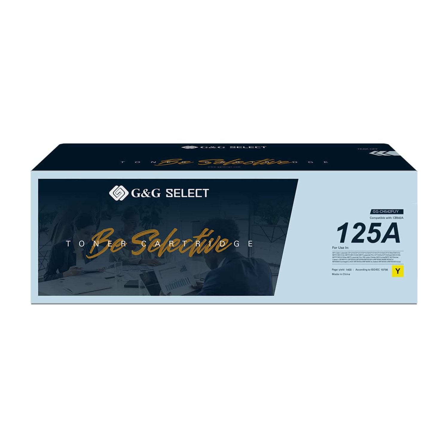 G&G Select Remanufactured Toner Cartridge Replacement for HP 125A CB541A(Yellow)
