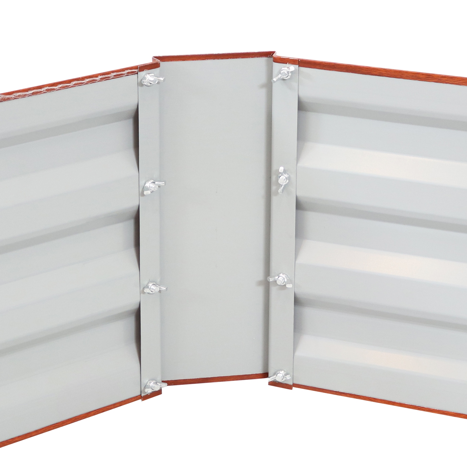 Sunnydaze Galvanized Steel Hexagon Raised Garden Bed - 40 in - Woodgrain