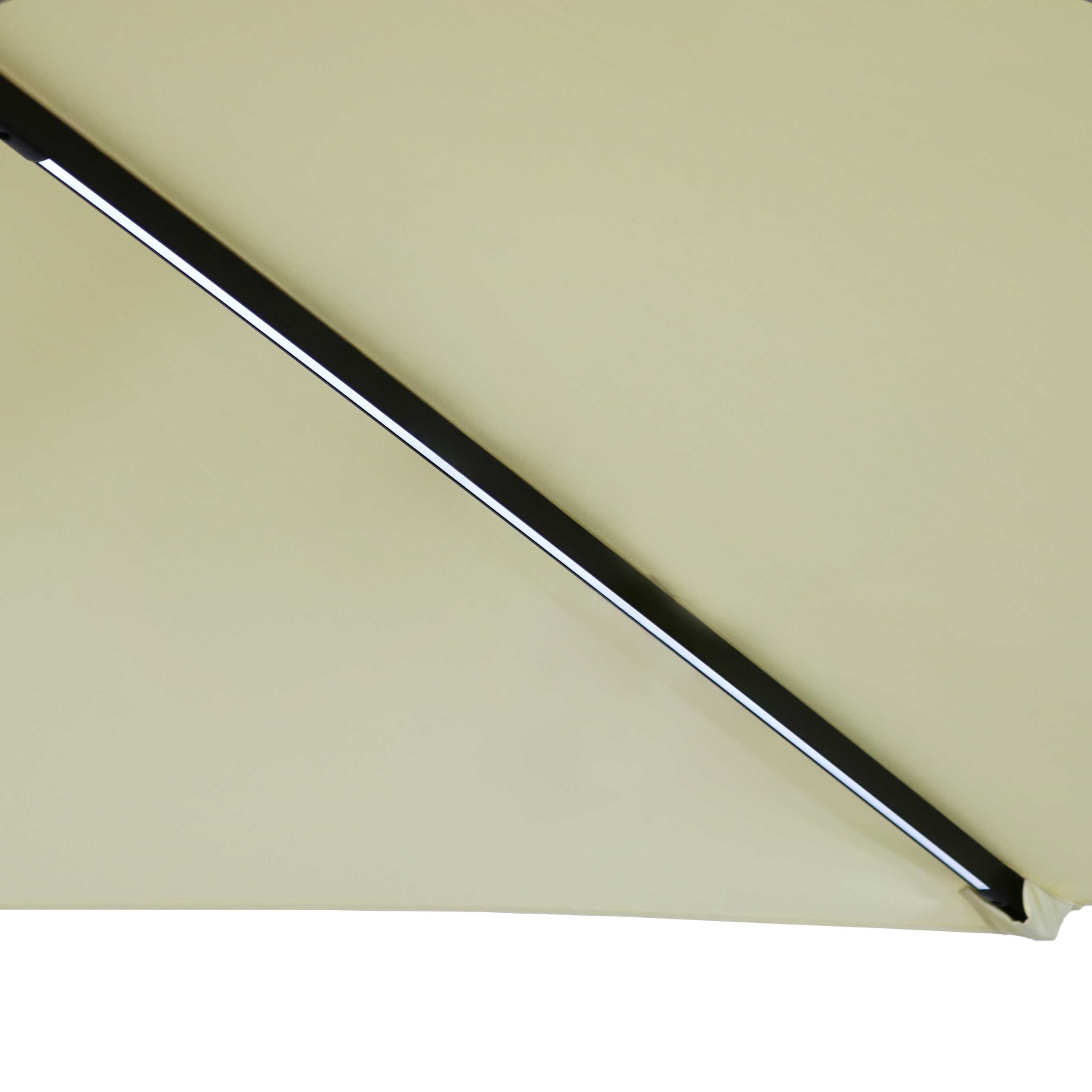 Sunnydaze 9.5 ft Solar Cantilever Offset Patio Umbrella - Pale Buttercup