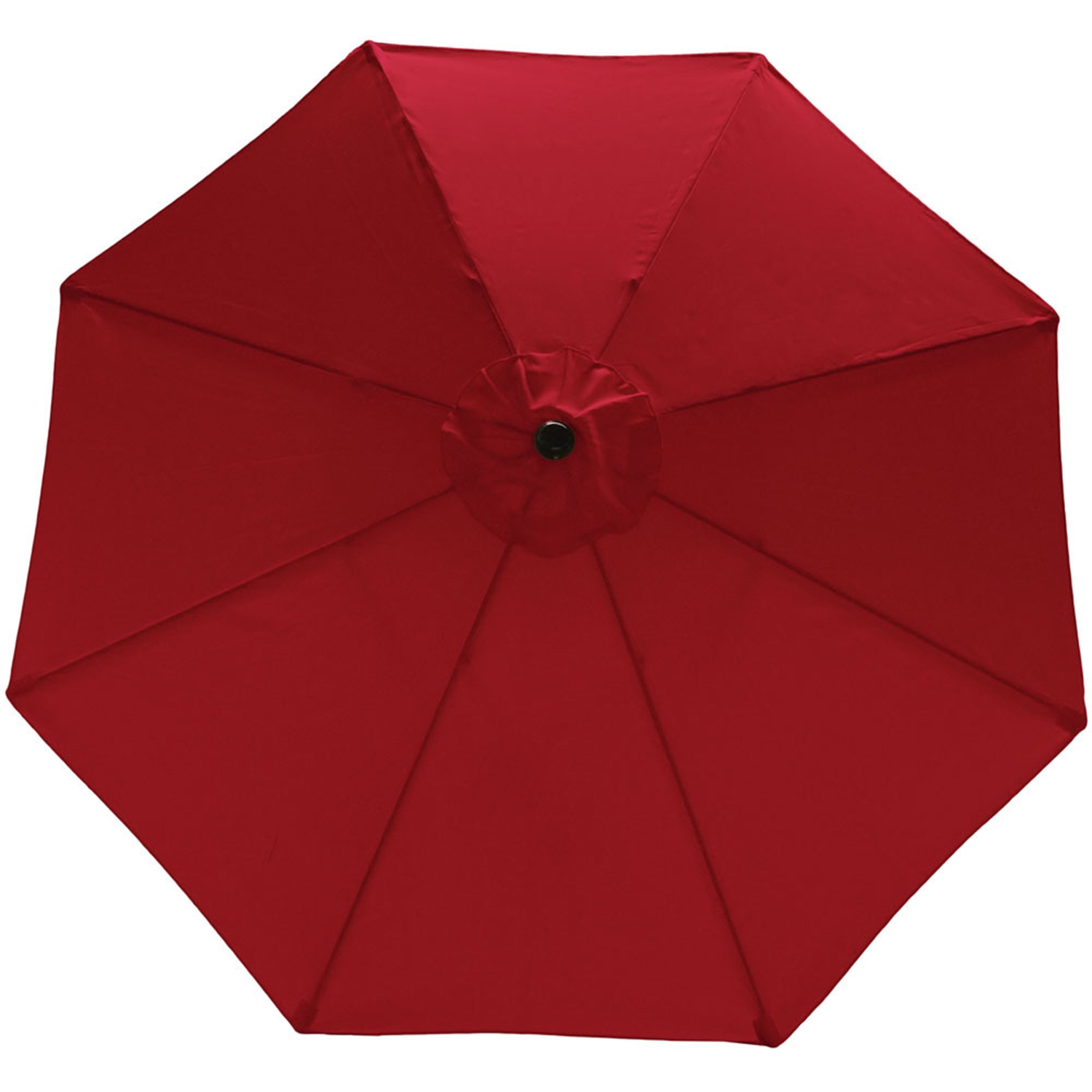 Sunnydaze – Parasol de patio en aluminium avec bascule et manivelle - Rouge - 9 pieds